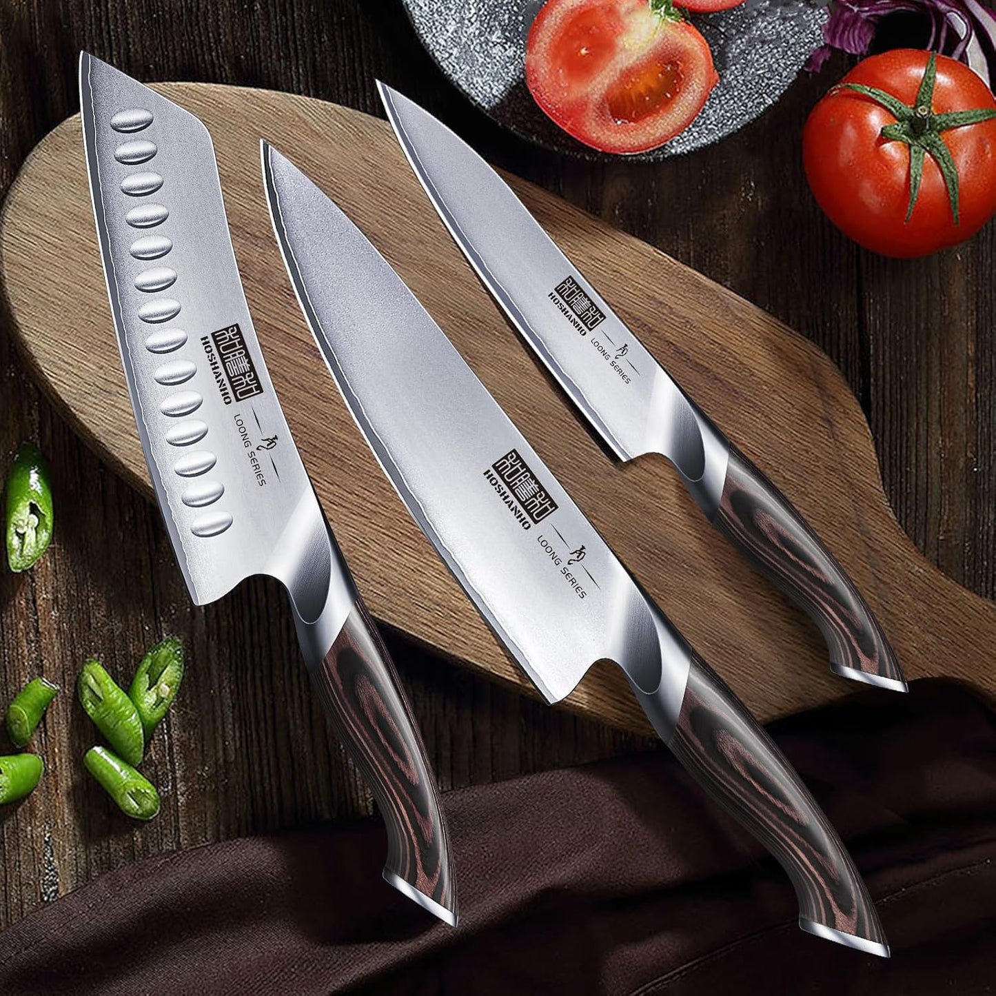 3-teiliges Messerset, Messerset 3 Teilig Silber