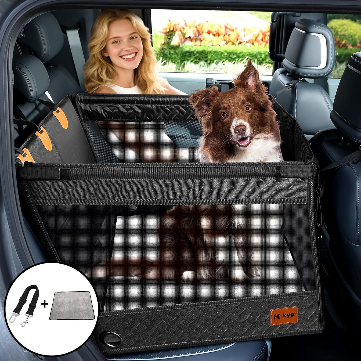 Grosser Hundeautositz mit wasserfester Matte