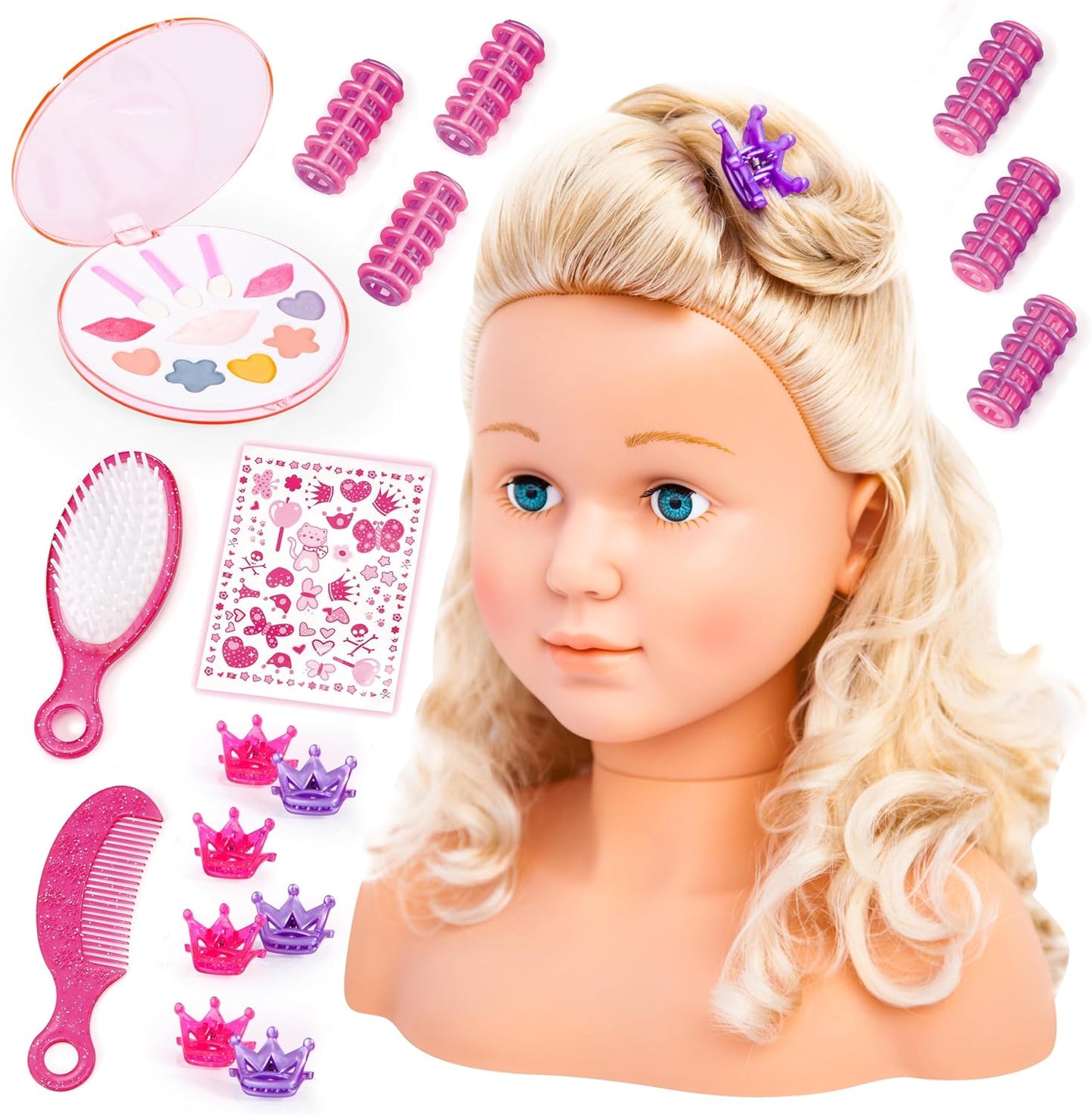 Schmink- und Frisierkopf Super Model Set