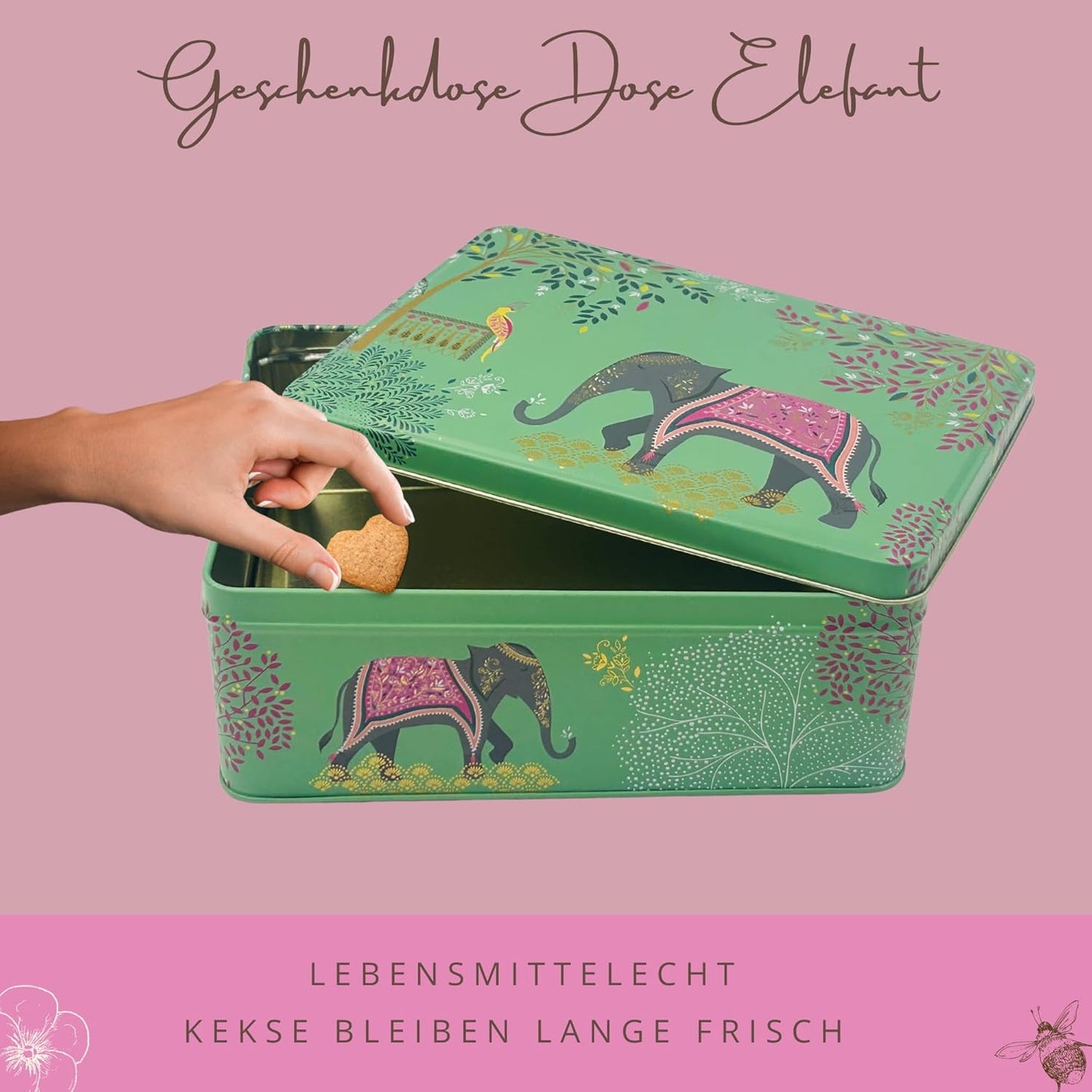 Keksdose mit Motiv Elefant, Elefant