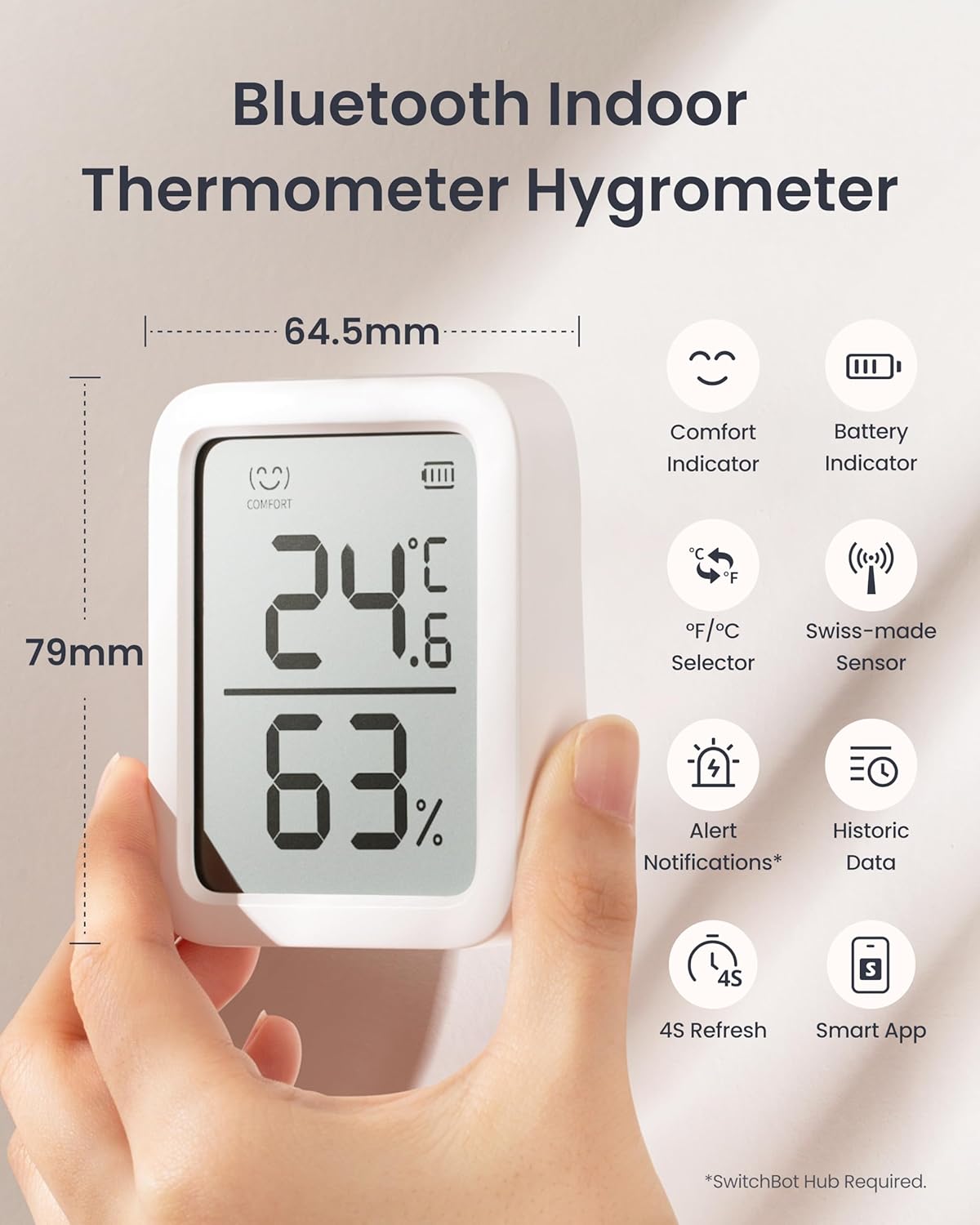 3-teiliges Thermo-Hygrometer Set mit Datenspeicherung, Meter Plus*3