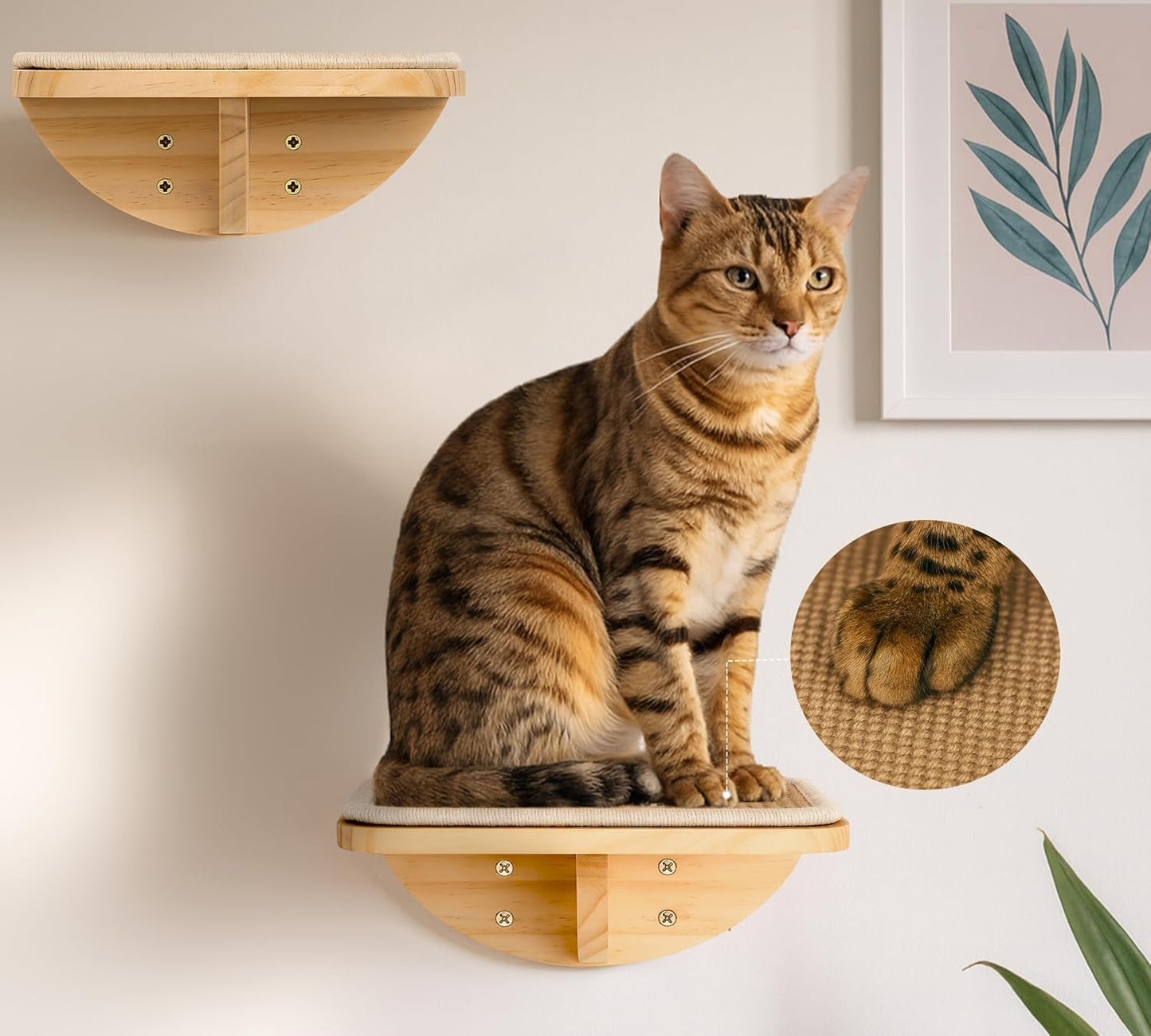 Katzen Kletterwand 2er-Set, Gelb 2PC Pedal