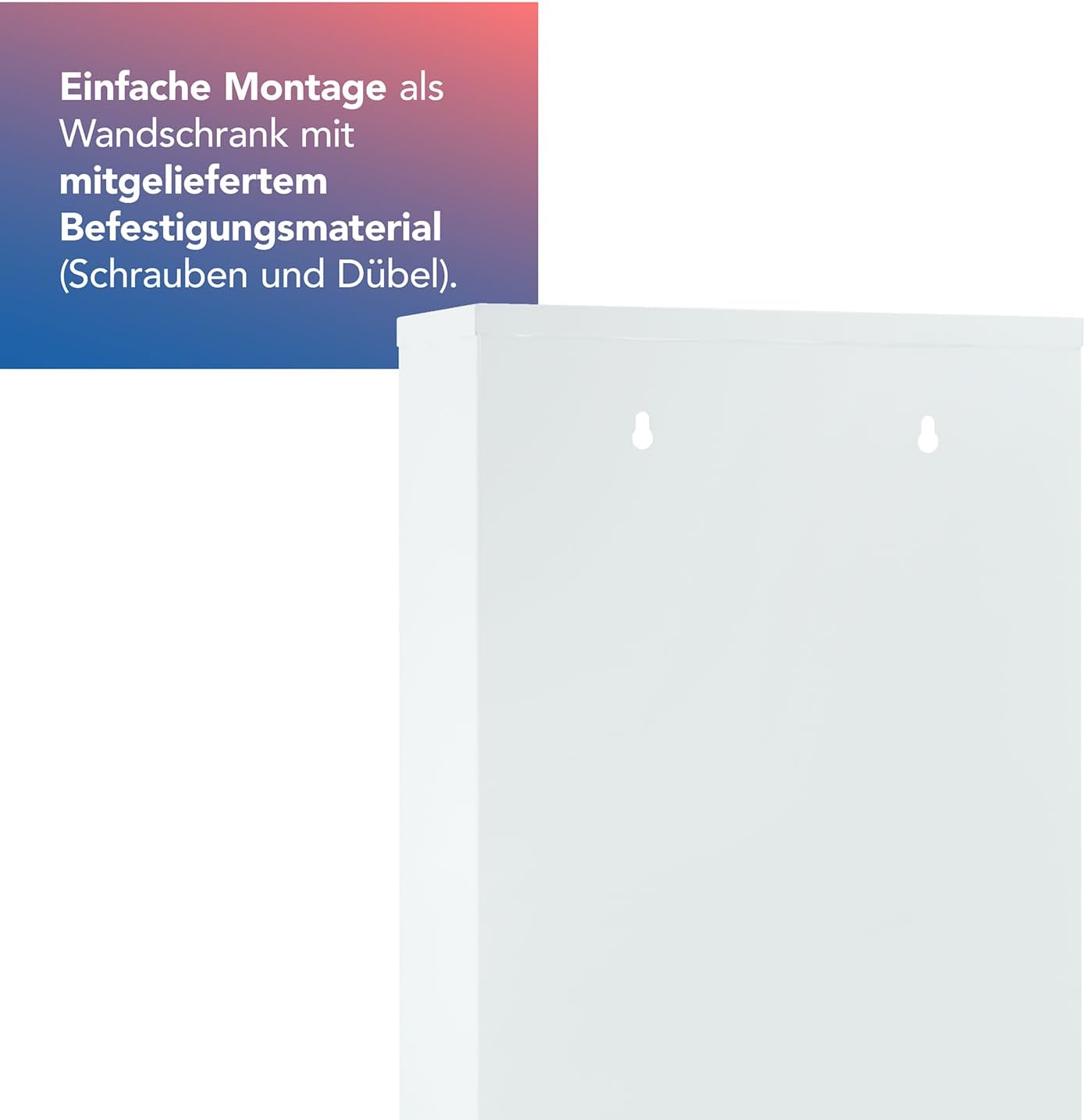 Abschliessbarer Medikamentenschrank mit 4 Fächern, Ohne Füllung
