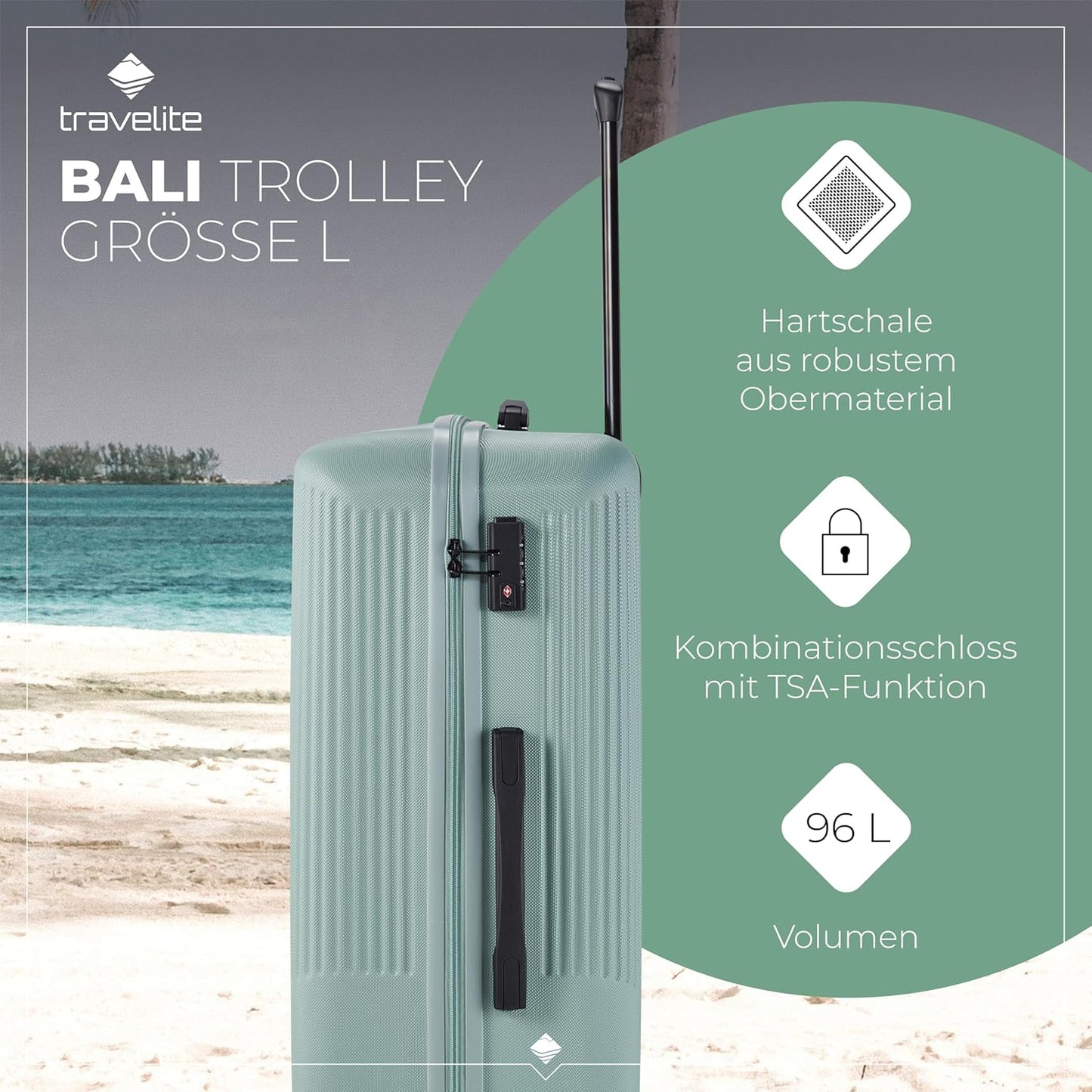 Hartschalenkoffer Bali, Trolley Grösse L (77 cm)