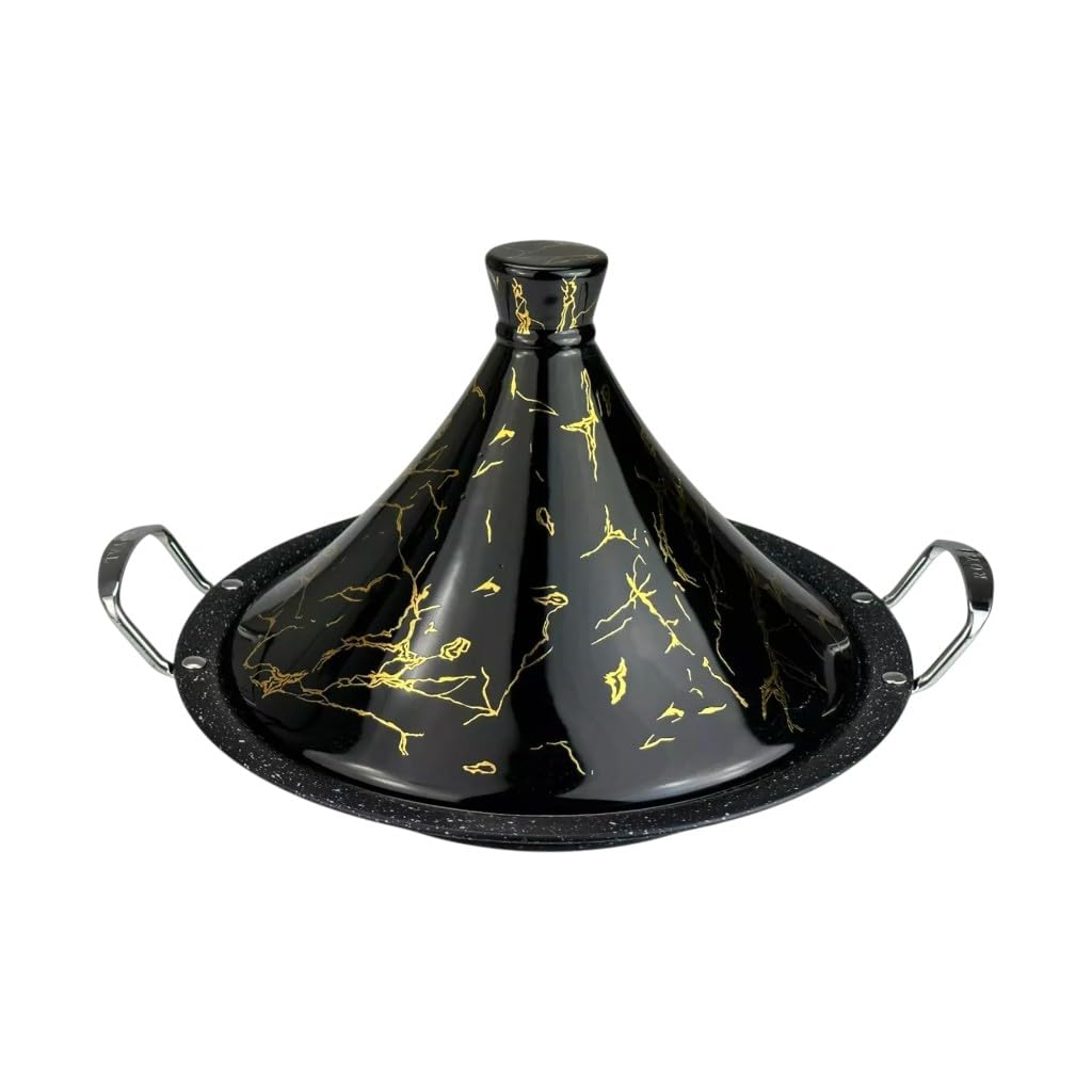 Tajine-Schmortopf mit Keramikdeckel, Schwarz 34 cm