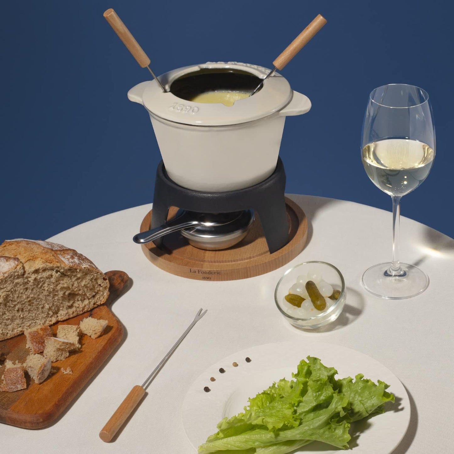 Mont Joly - Käse- und Schokoladenfondue-Set, Beige|4 Personen