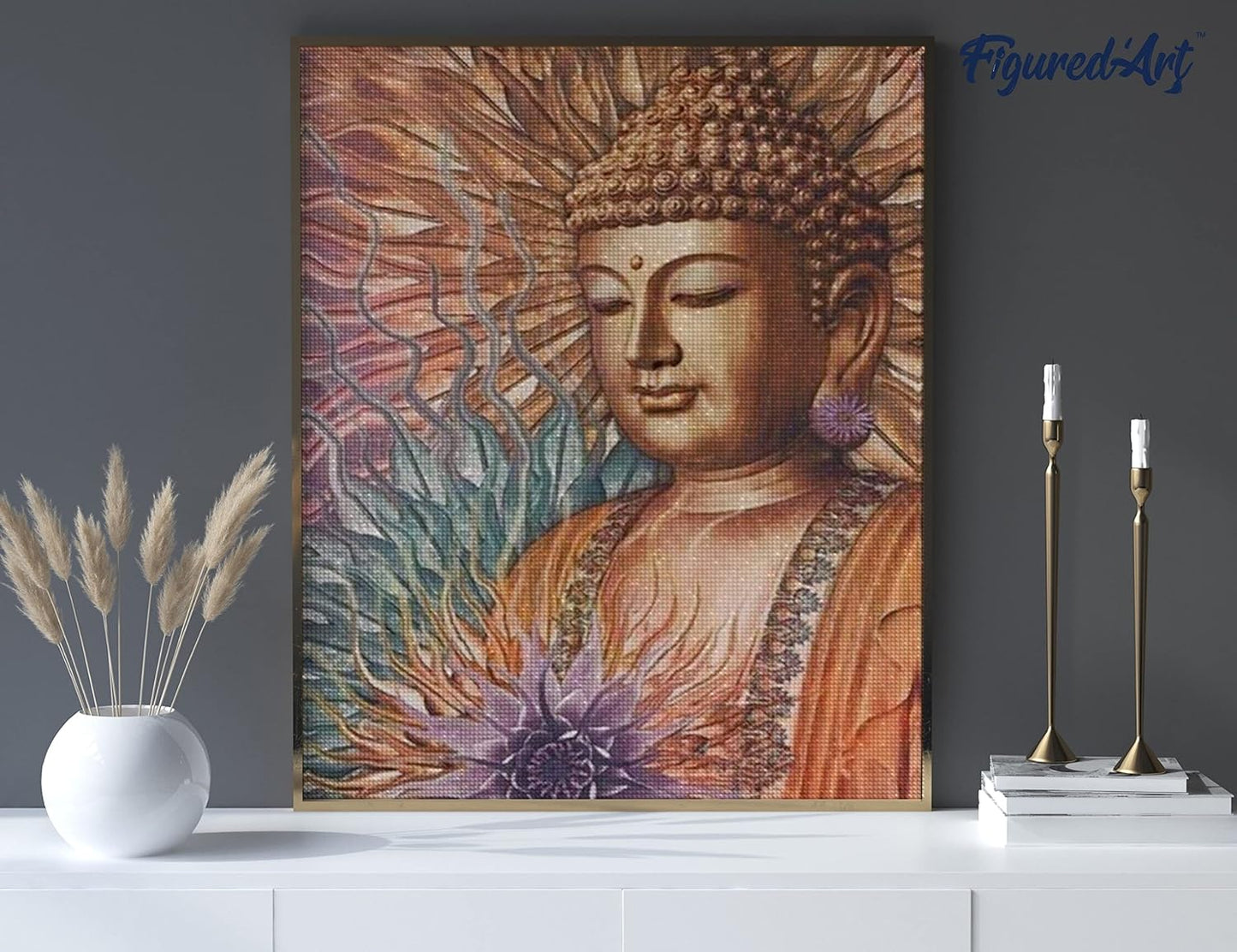Diamond Painting, 40 x 50 cm, Buddha 40x50cm (Ohne Rahmen)