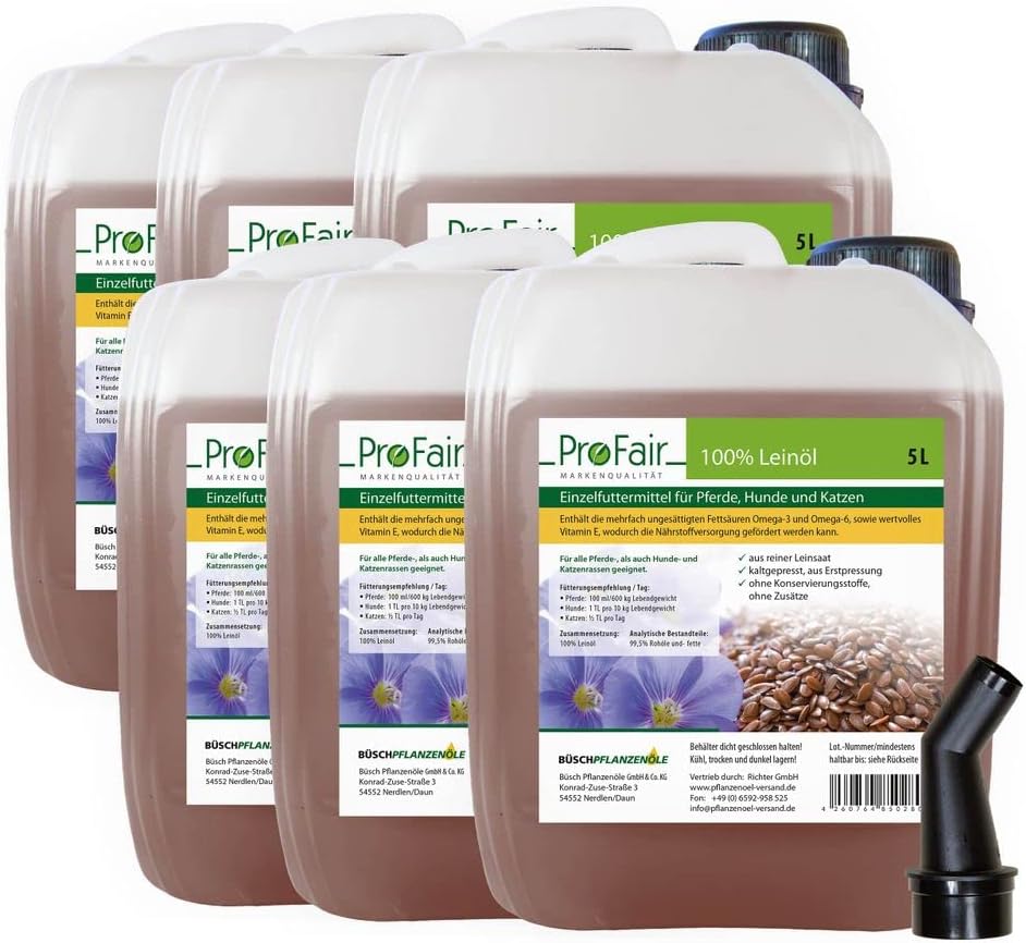 Leinöl Einzelfuttermittel, 30L, kaltgepresst