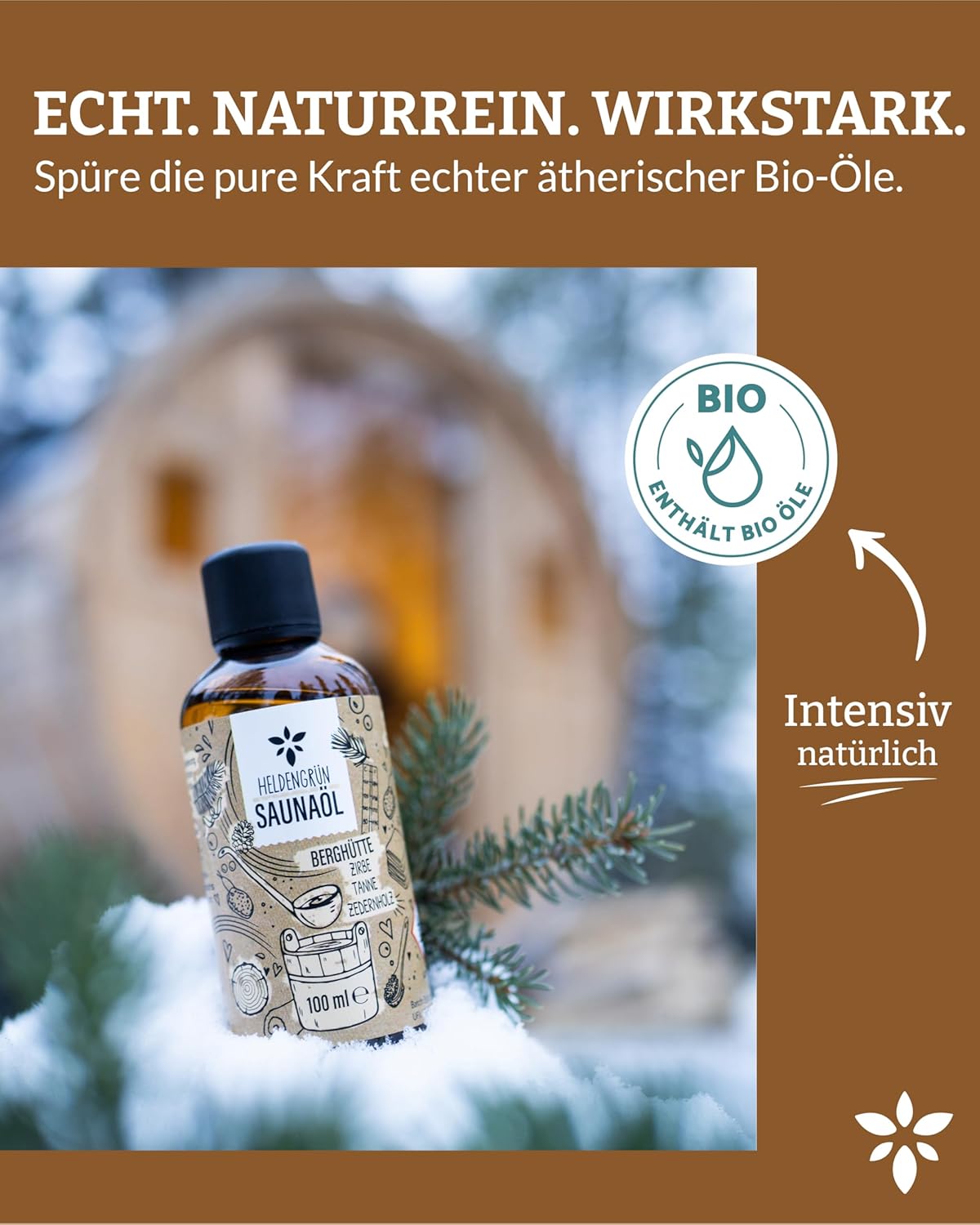 Saunaaufguss Wald Berghütte, 2er-Pack, Berghütte 100 ml (2er Pack)