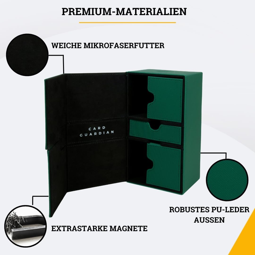 Premium Deck Sammelkarten Box für 200 Karten, Grün