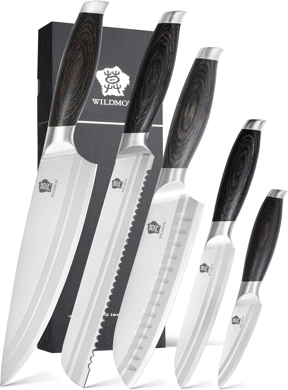 5-teiliges Profi-Messerset, 5-teiliges Kochmesser-Set