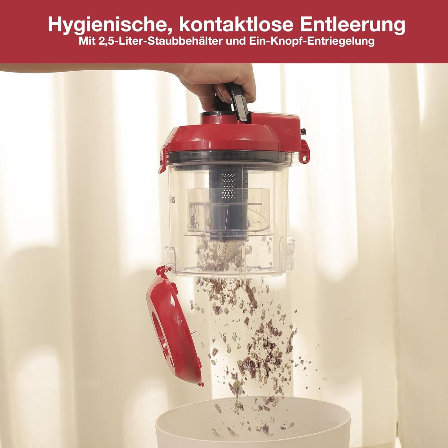 Beutelloser Staubsauger C10P mit Hartbodenbürste, C10 Parkett