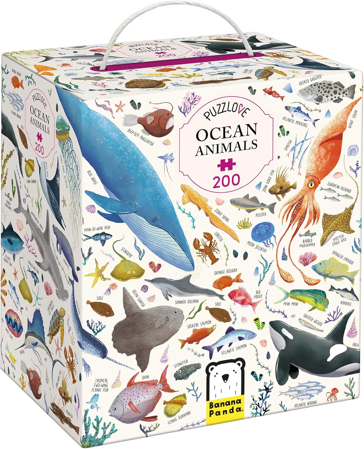 Puzzlove Meerestiere – 200 Teile., Ozeantiere (200 Stück)