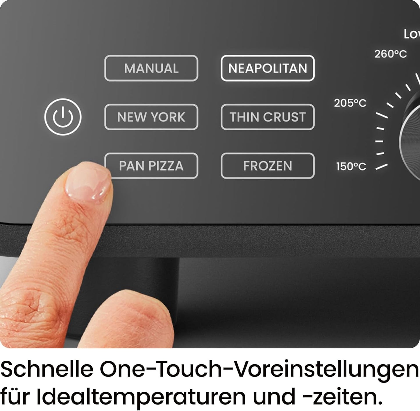 Pizzaofen mit Pizzastein & Pizzaschieber, Schwarz