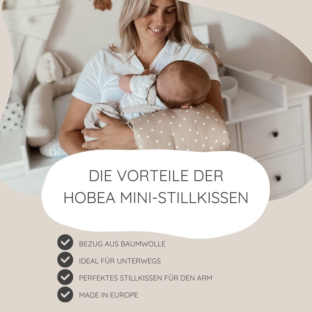 Ministillkissen Reisestillkissen Stillmuff, Musselin Graublau