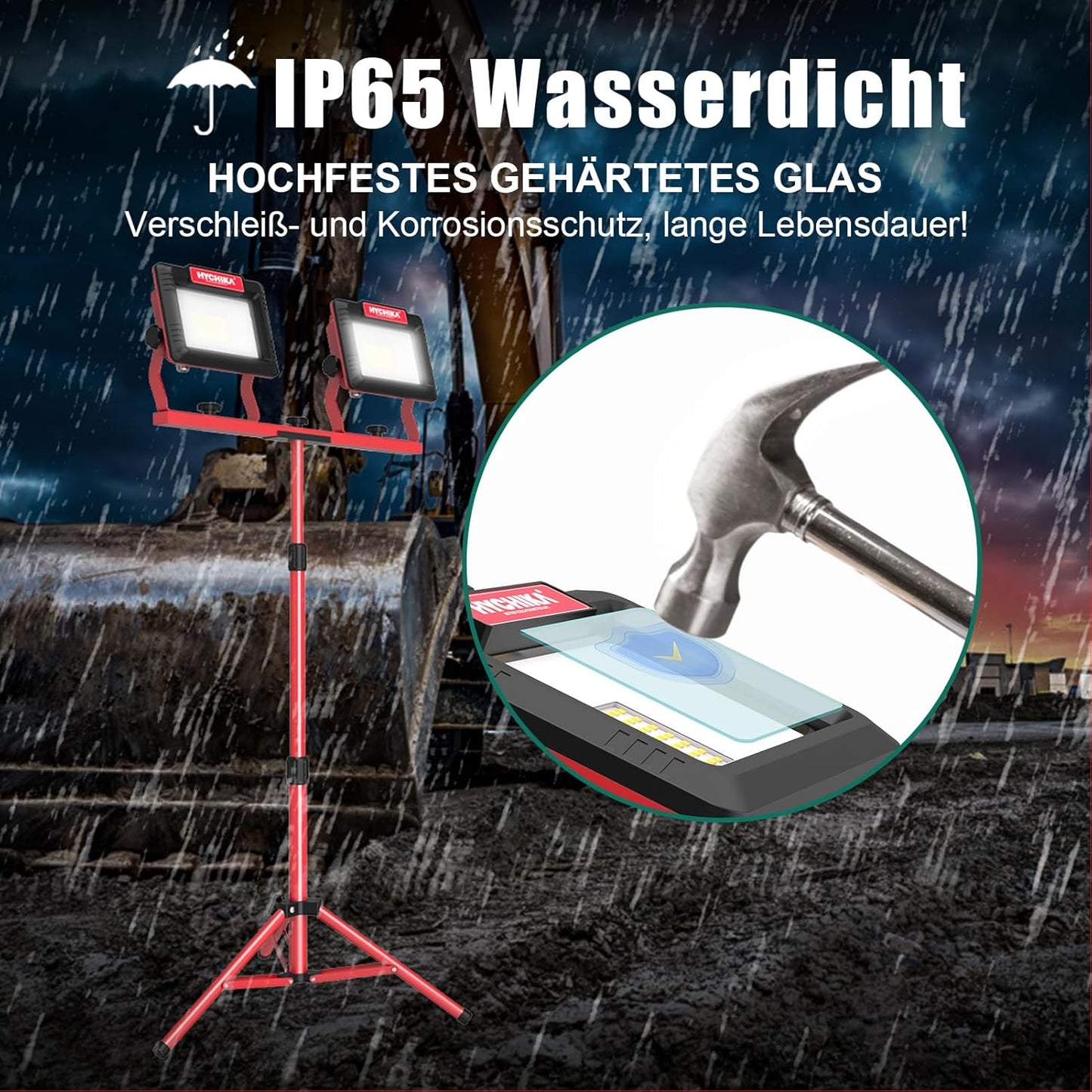 LED Baustrahler mit Stativ