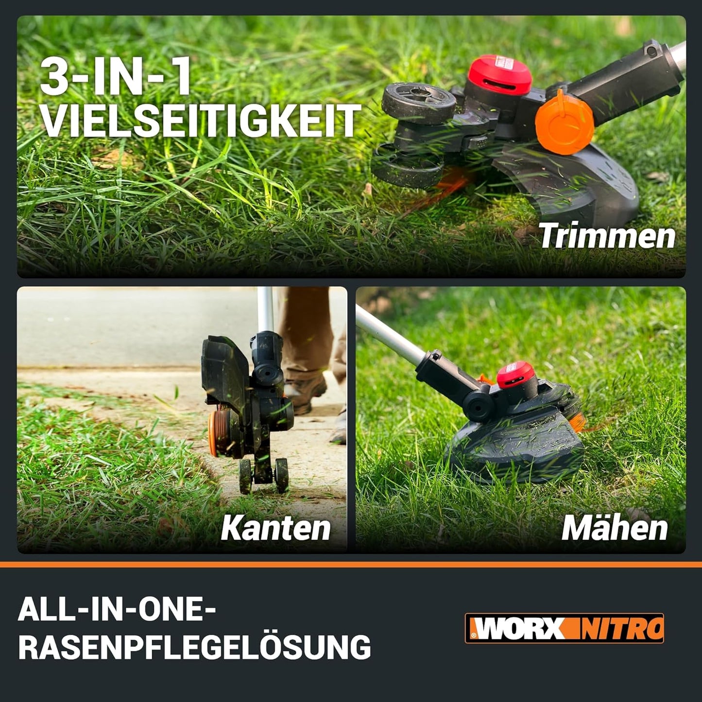 Akku Rasentrimmer Nitro, ohne Akku & Ladegerät