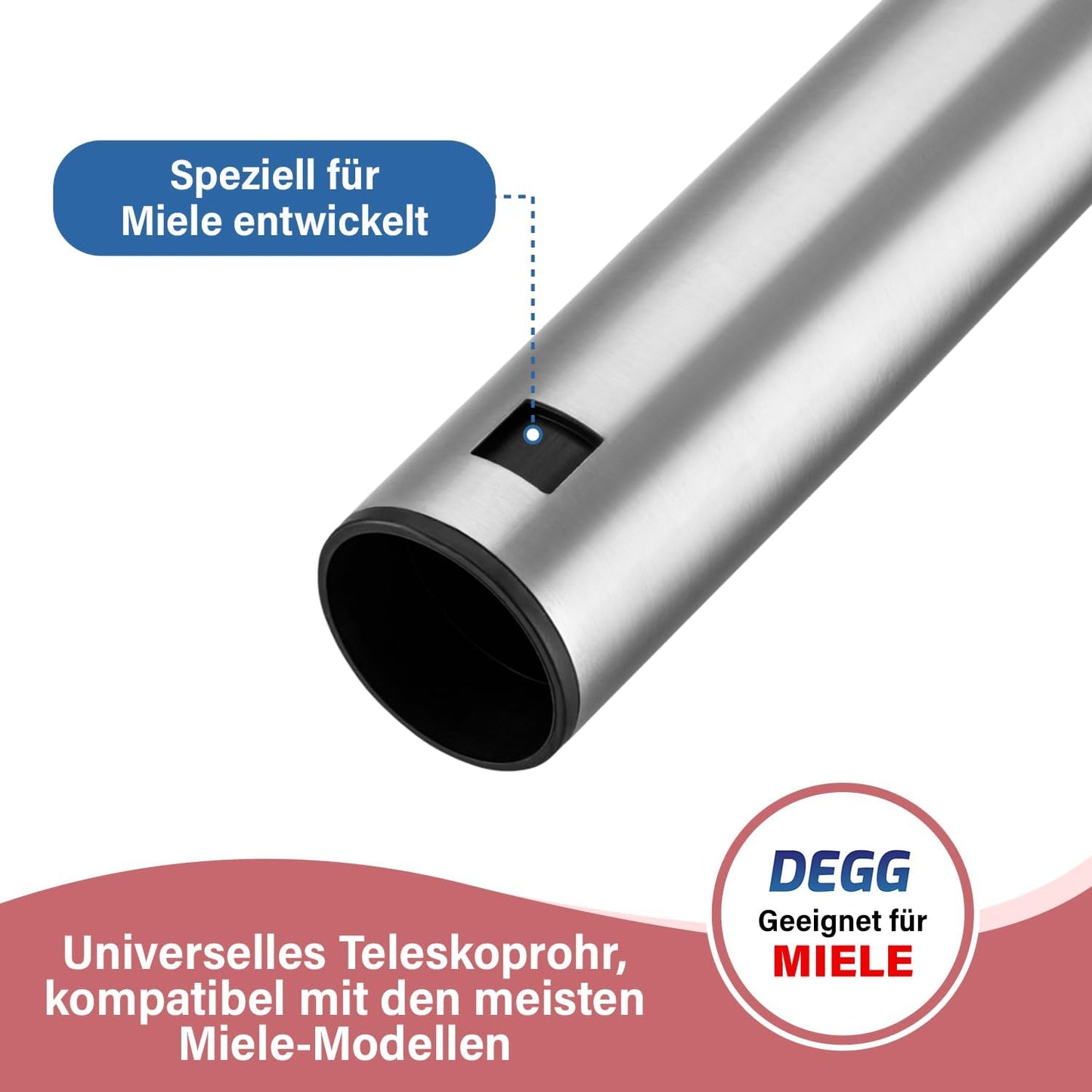 Teleskoprohr für Miele Staubsauger 35 mm Klicksystem