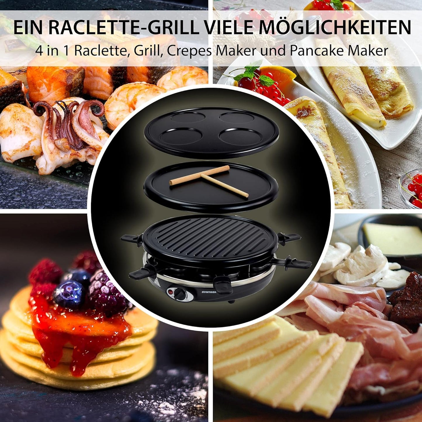 4 in 1 Raclette