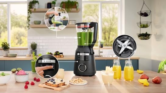 Hochleistungsmixer MMB6652B mit Suppenprogramm und 45.000 U-min, Schwarz 1800 W
