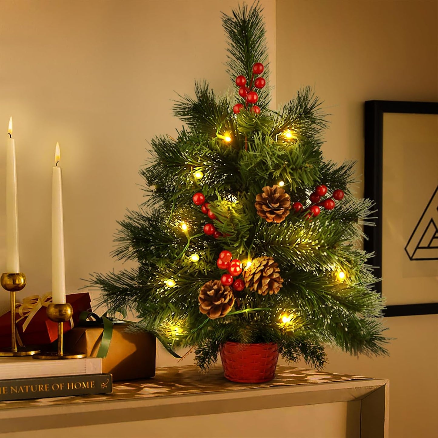 Mini Weihnachtsbaum mit LED-Beleuchtung