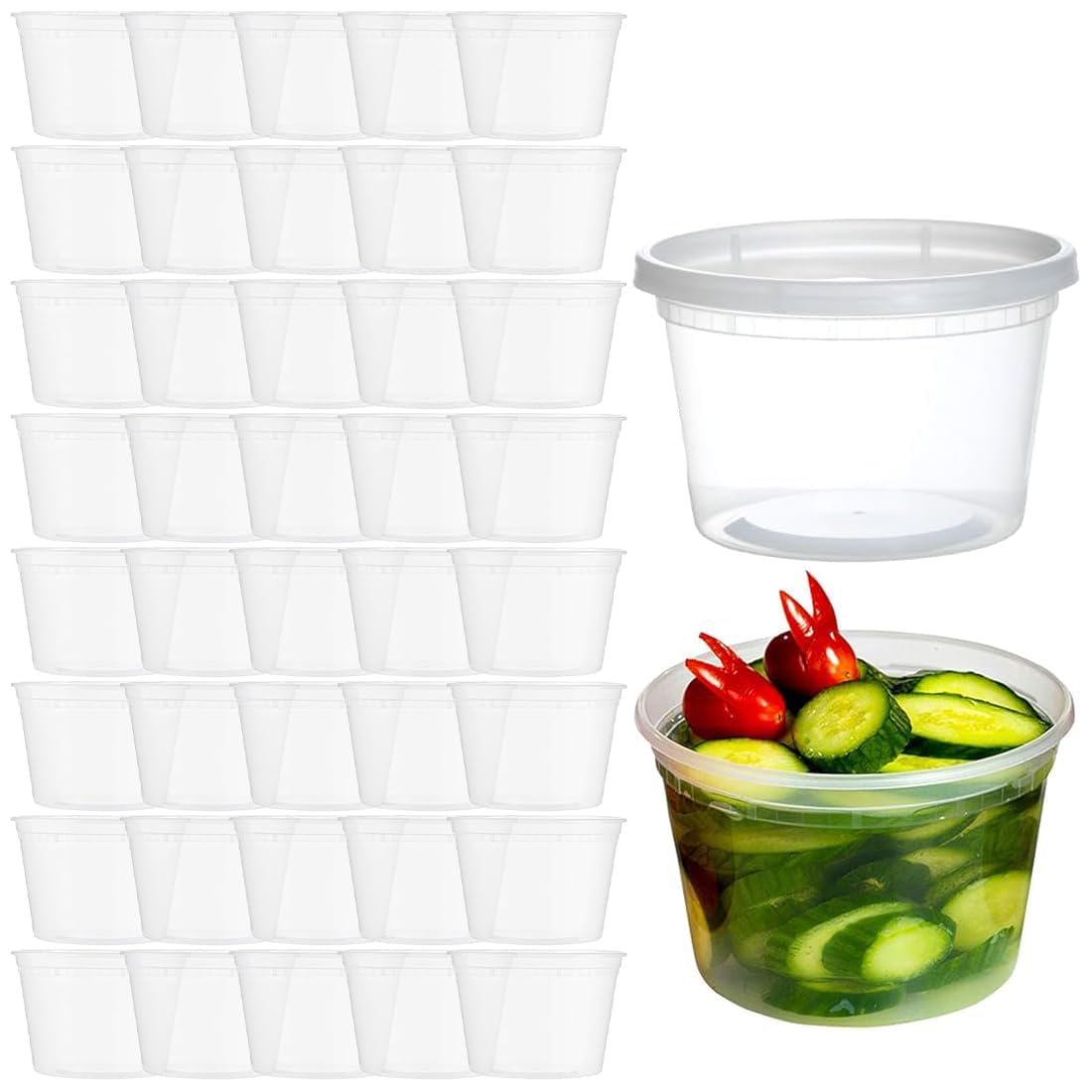 Auslaufsicheres Vorratsdosen-Set, 40 Stück, 40 Sets - 16 oz