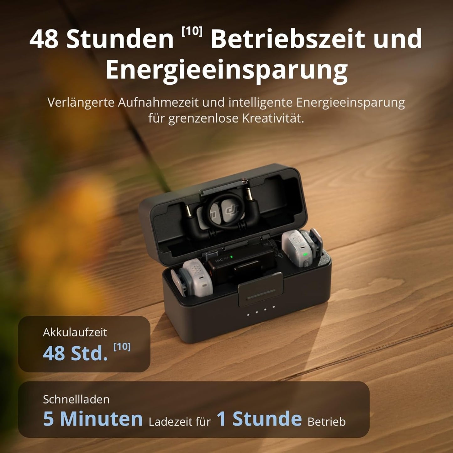 Mic Mini 2 Lavalier-Mikrofon-Set mit Ladeschale, Standard Creator DJI Mic Mini 2 (2 TX + 1 Standard RX + Ladeschale)