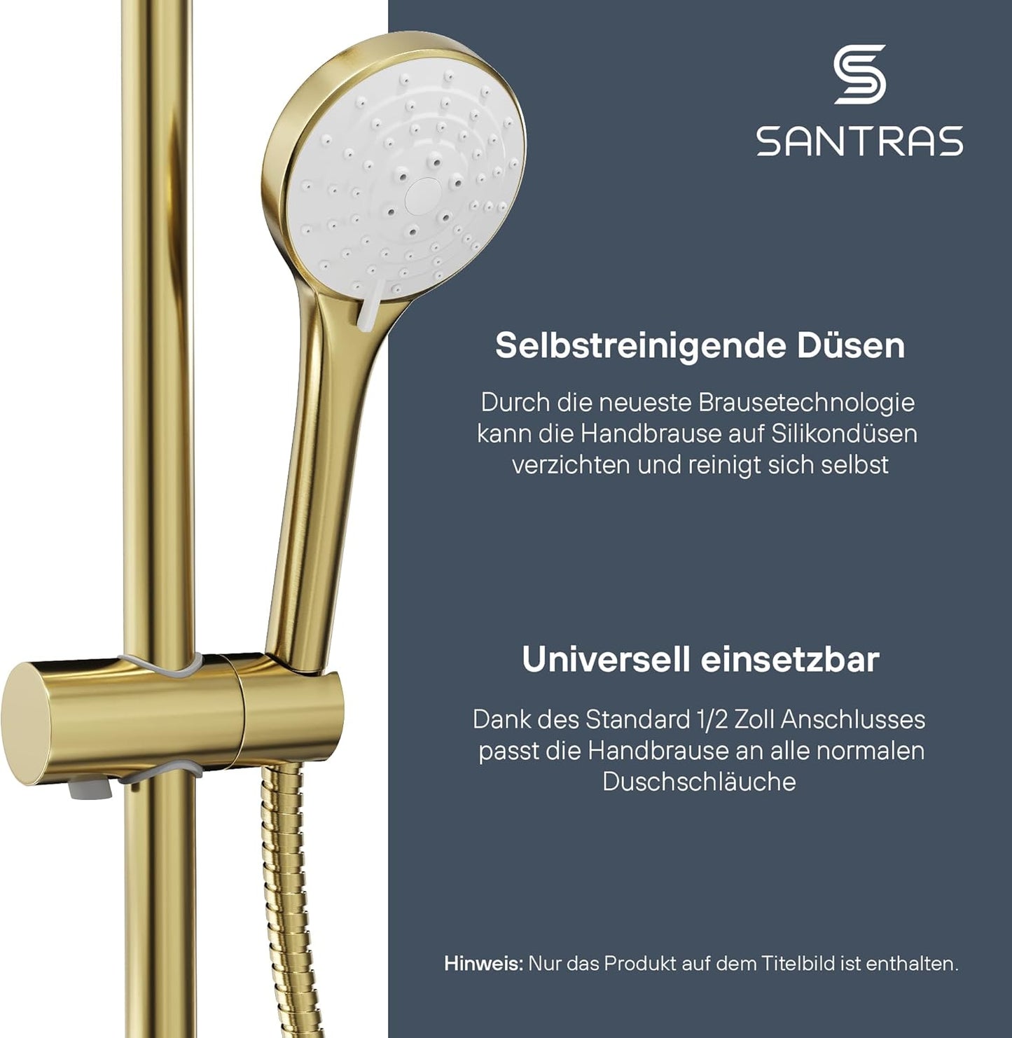 Handbrause mit dreifach verstellbarem Duschkopf