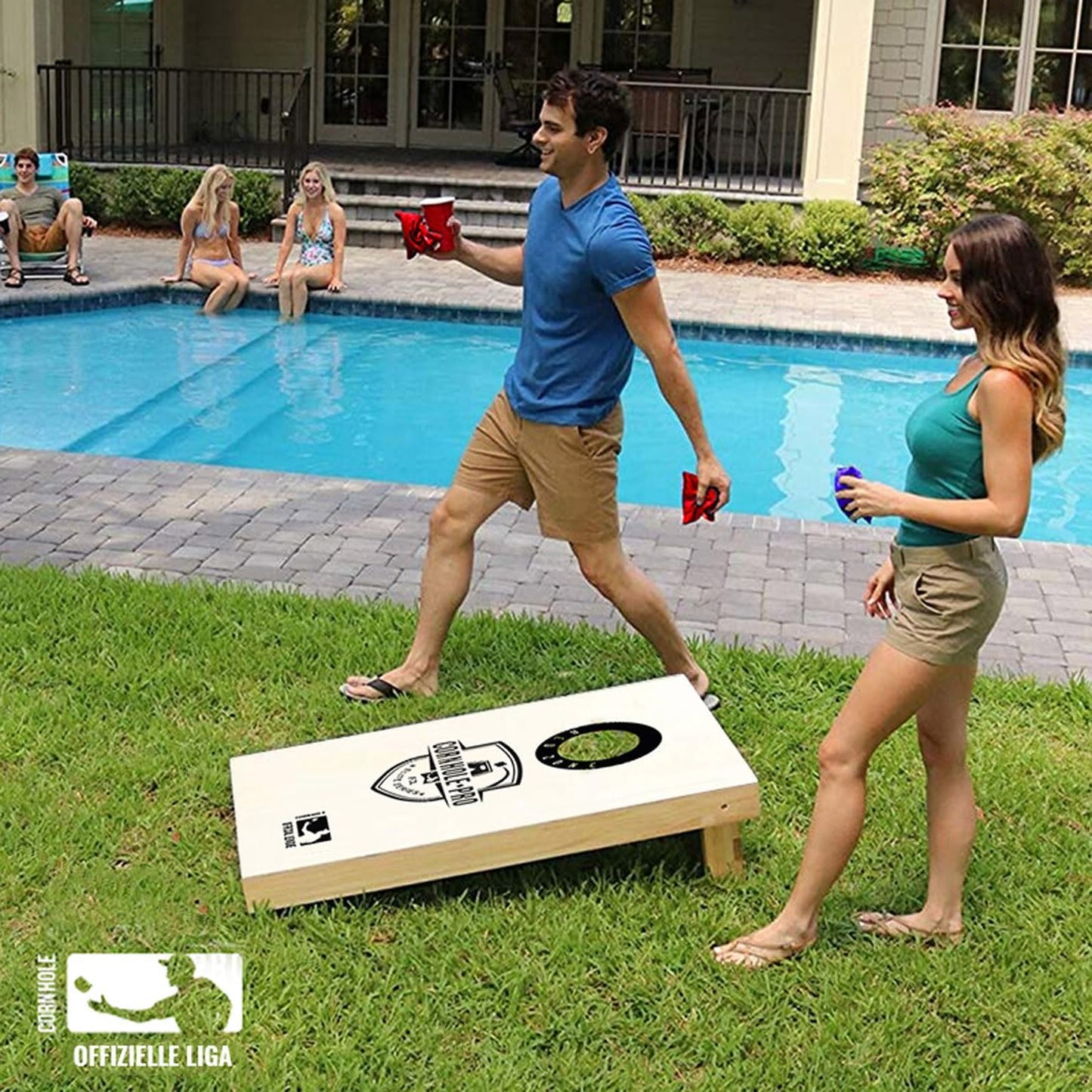 Cornhole Holzspiel, Cornhole aus Holz Pro