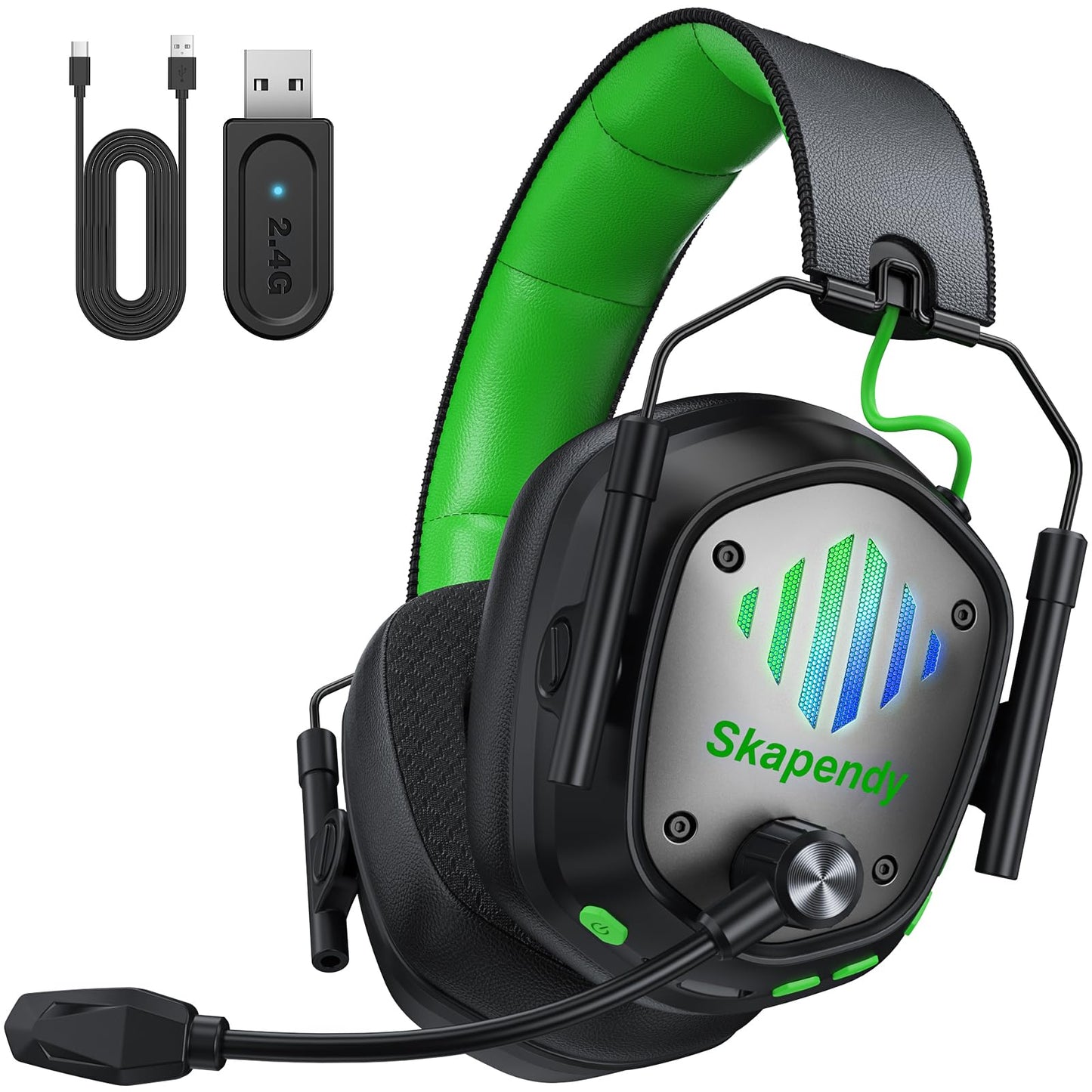 Gaming Headset mit 3D Surround Sound, Limettengrün