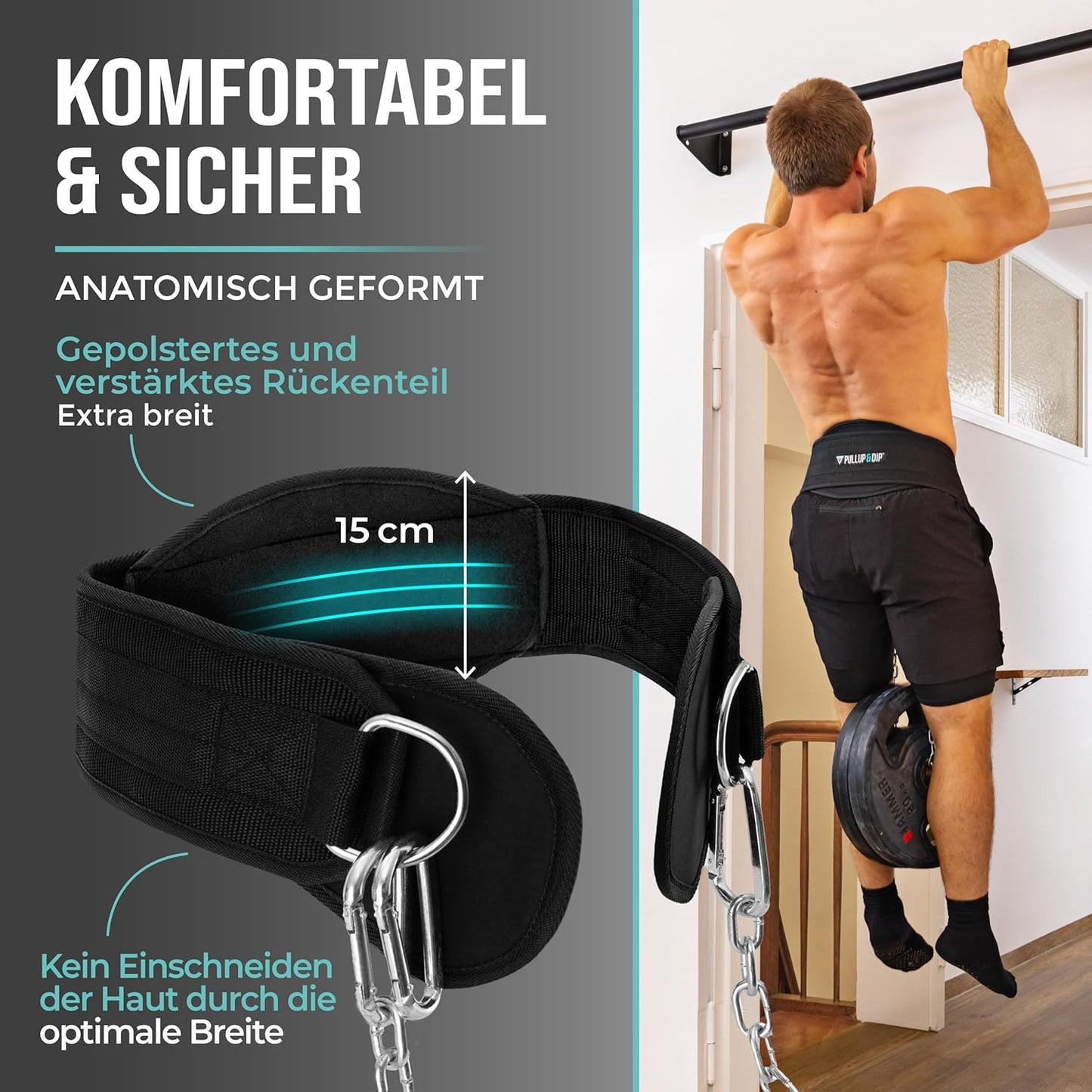 Dip Gürtel mit Kette und Karabiner