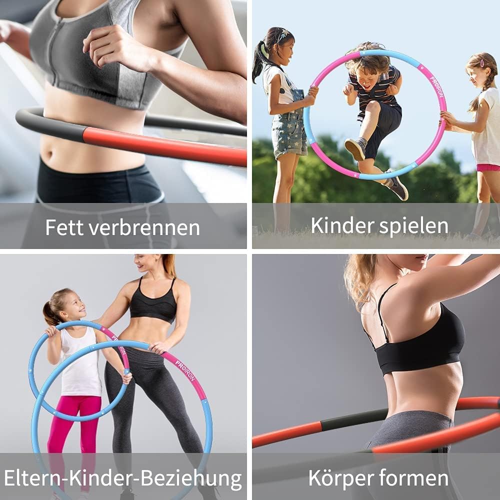 Smart Hula Hoop Reifen, Schwarz und Rot