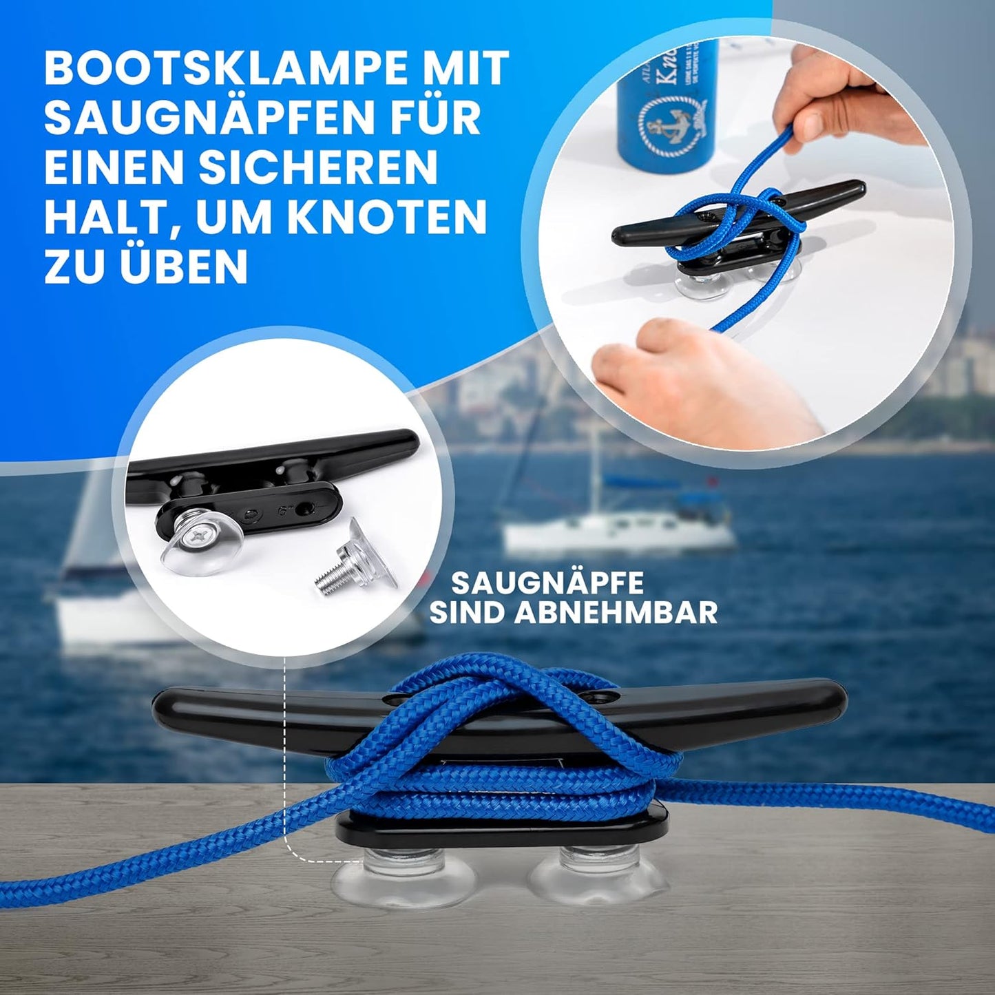 Knotenset für Sportbootführerschein mit Videoanleitung