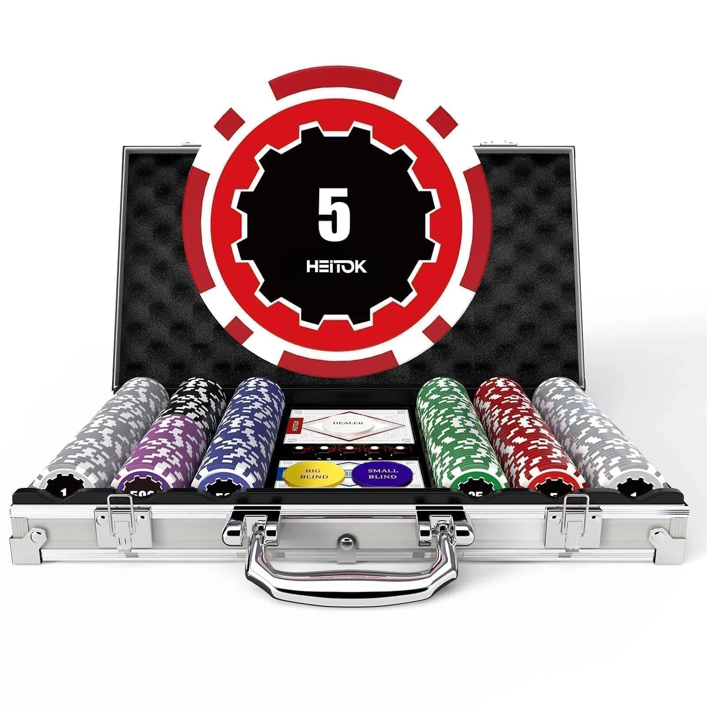 Pokerkoffer mit 300 Chips, 300 Stück