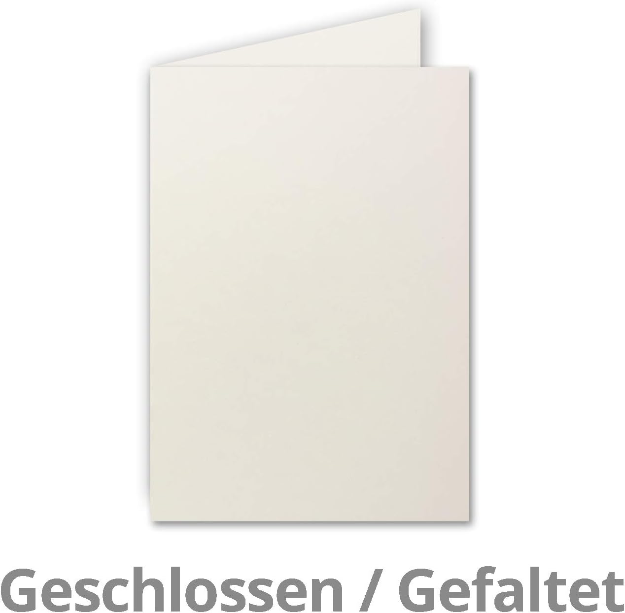 DIN A5 Faltkarten, 100 Karten, 22-Naturweiss
