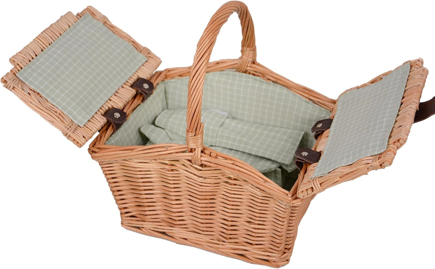 Picknickkorb für 2 Personen, Rechteckig Grün