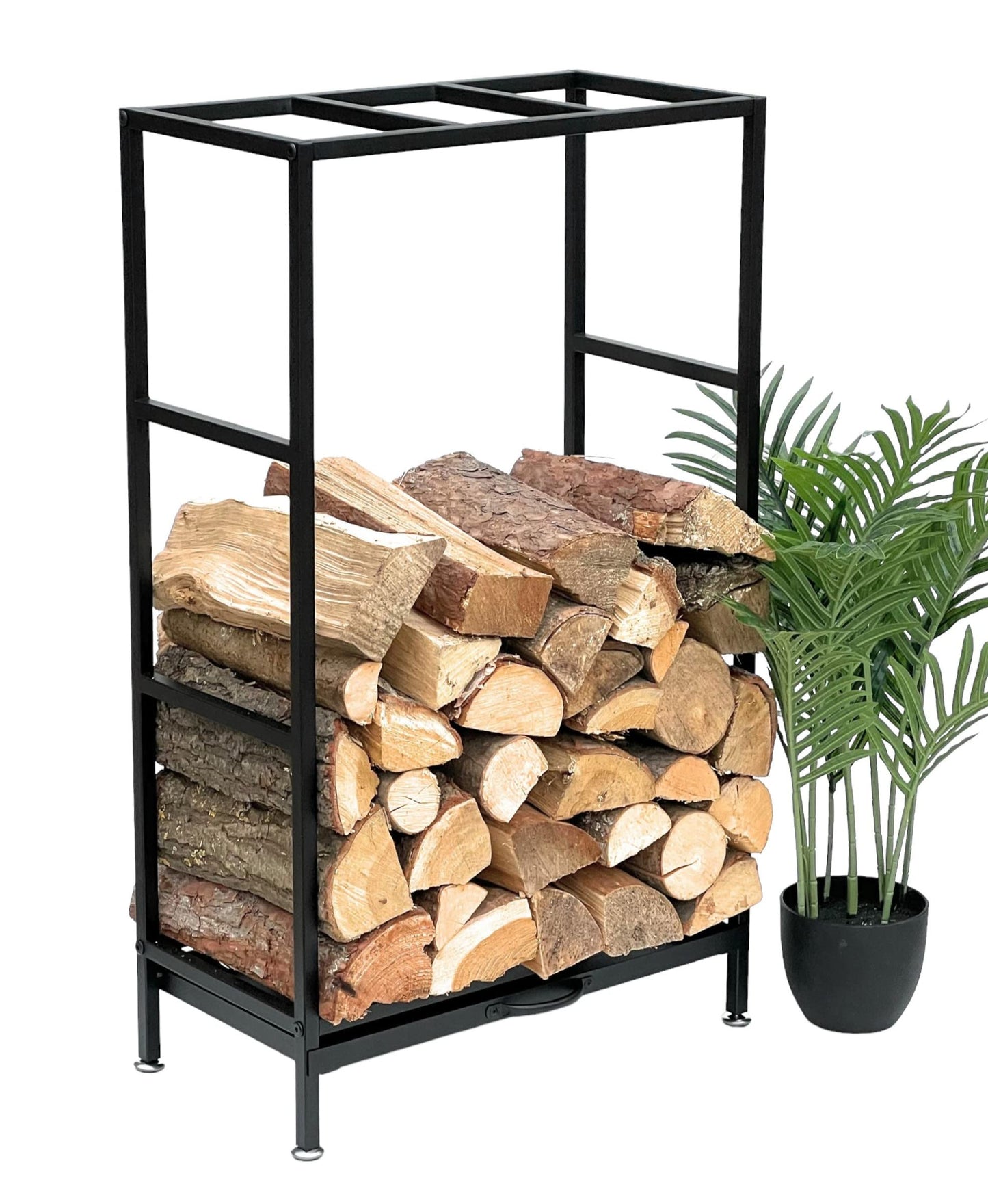 Kaminholzregal mit Schublade