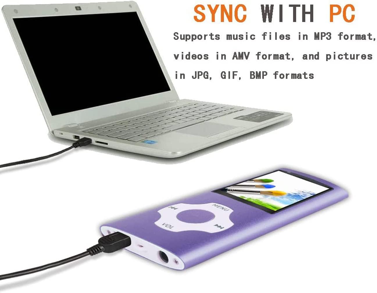 MP3/MP4 Musik- und Mediaplayer, Violett