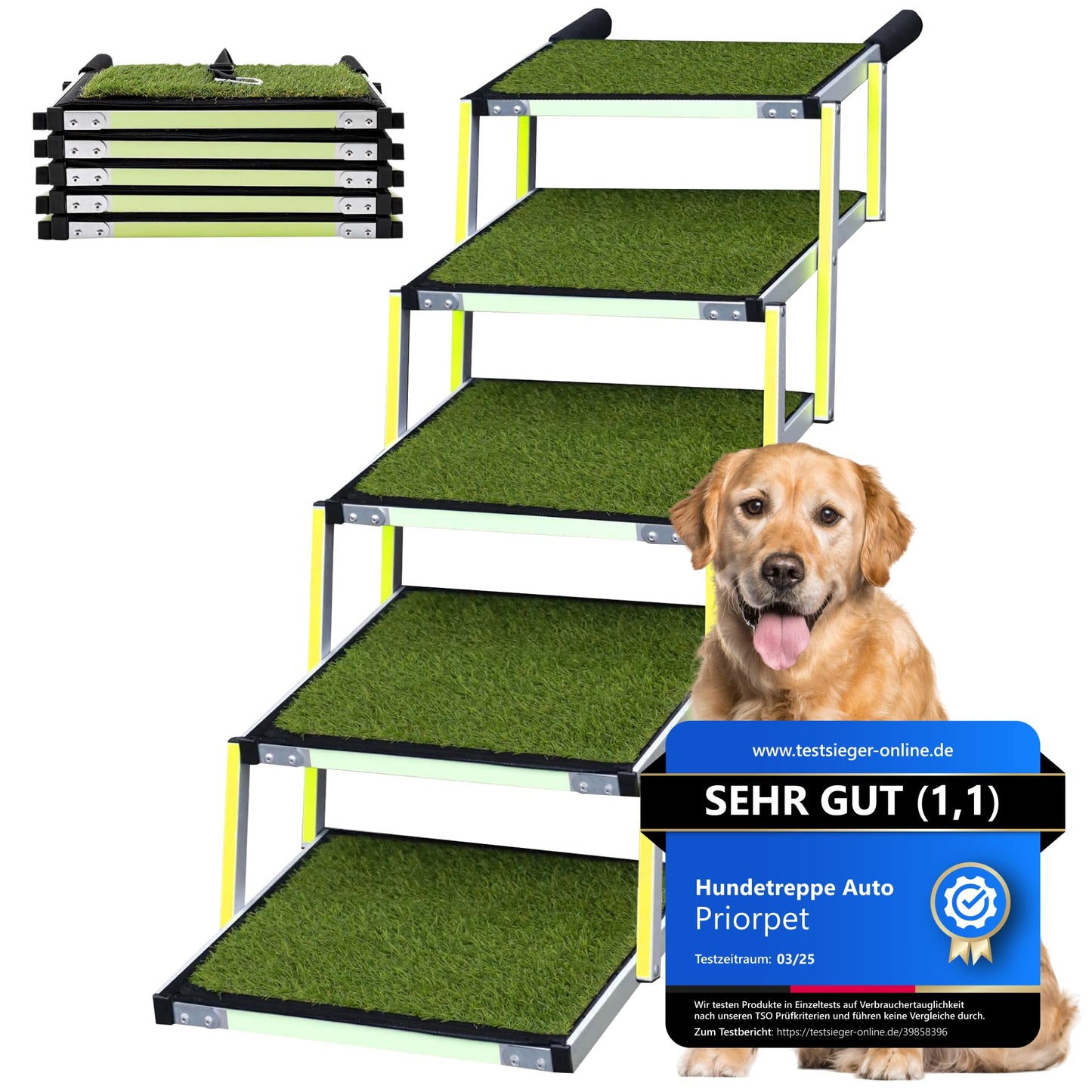 Faltbare Hundetreppe, 5 Grass FB