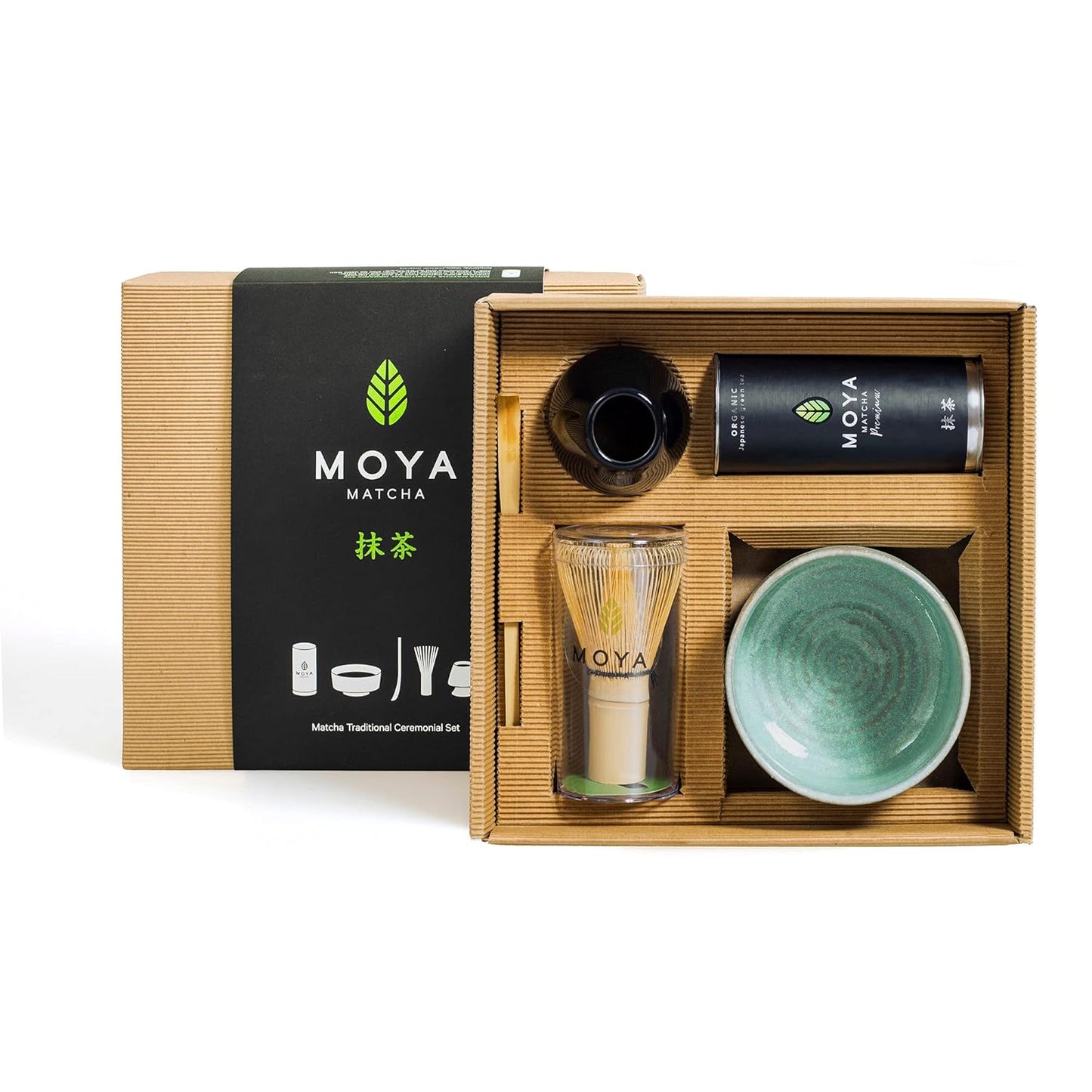 Matcha Tee-Zubereitungsset (5-teilig), 5-teiliges Premium Matcha Set grüner Schale