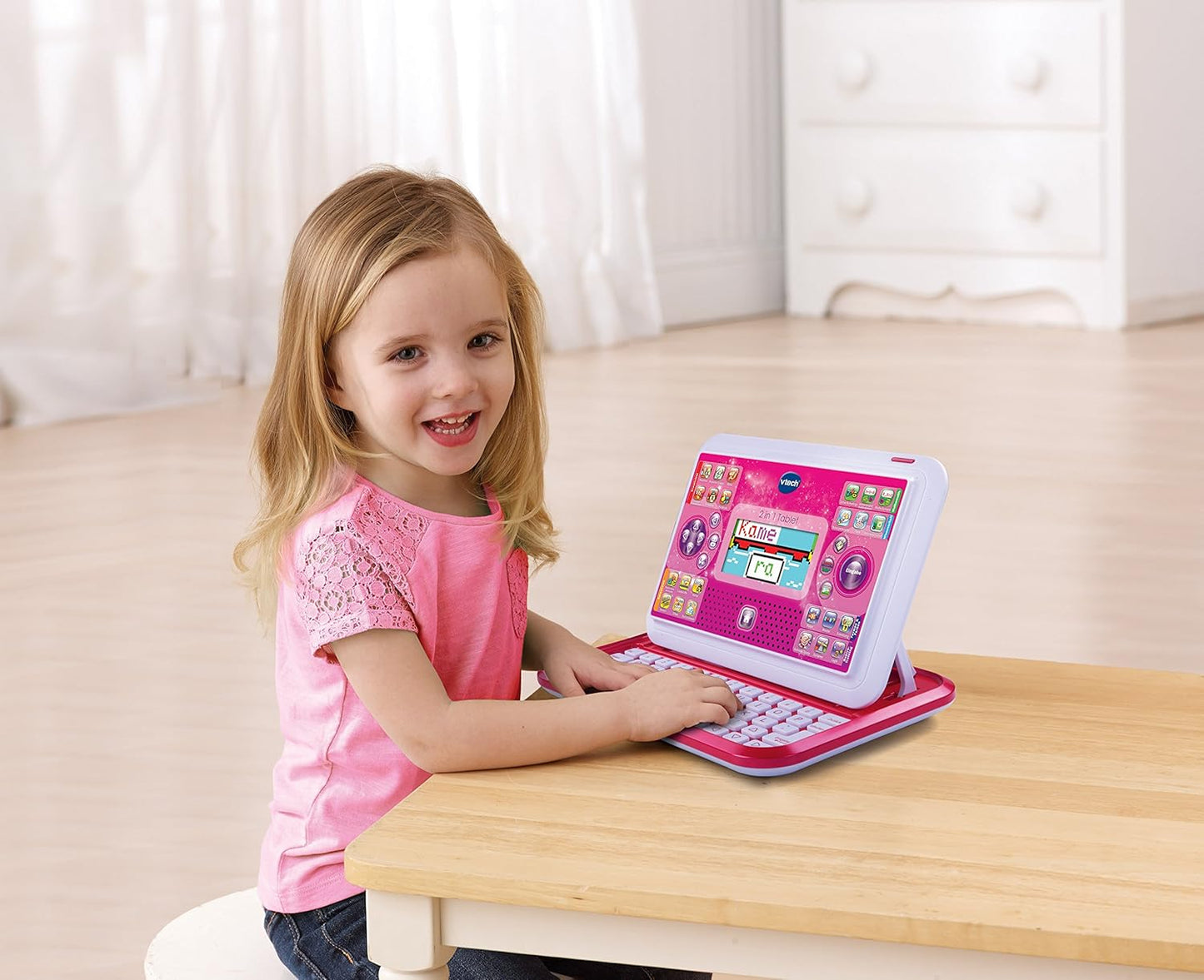 2-in-1 Lern-Tablet mit 80 Spielen für Kinder