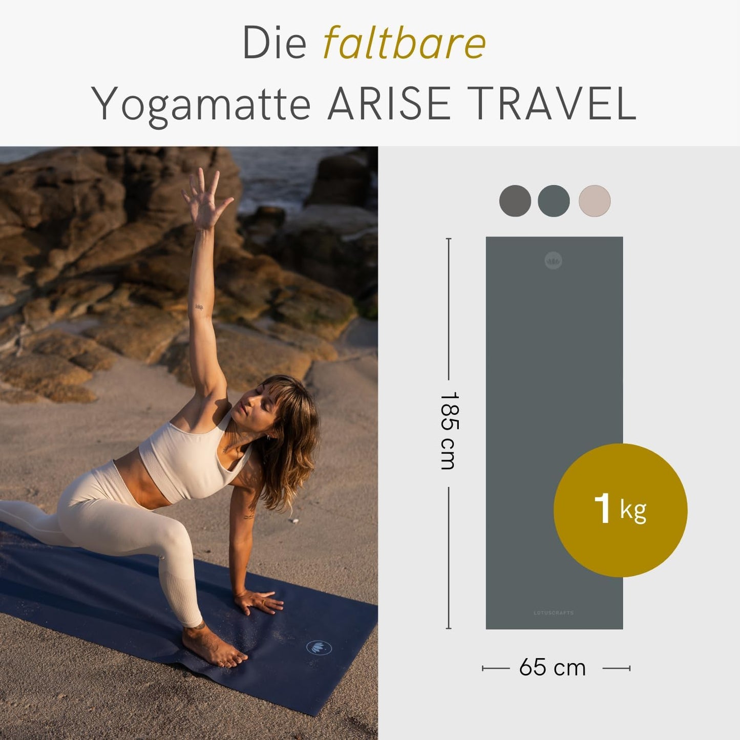 Yogamatte ARISE Travel, Balsam Green