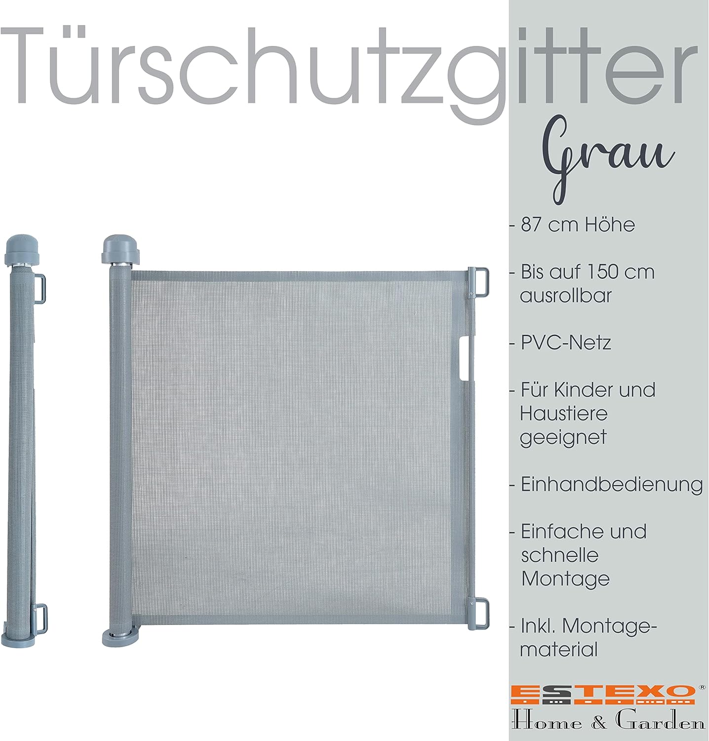 Treppenschutzrollo, Grau