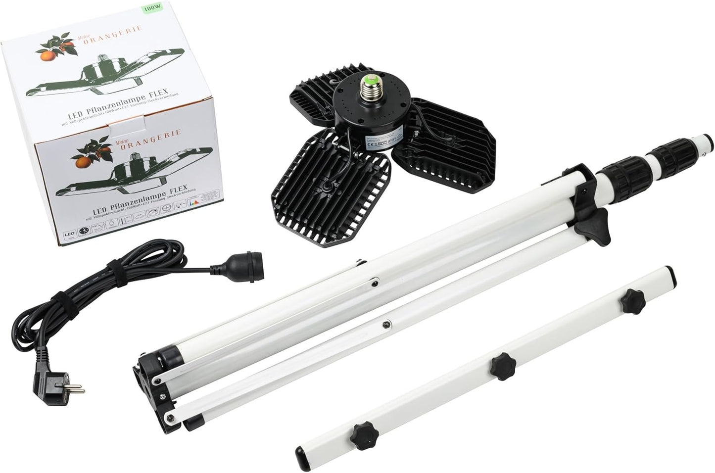 LED-Pflanzenlampe FLEX [100W] mit Stativ, LED Lampe mit Stativ