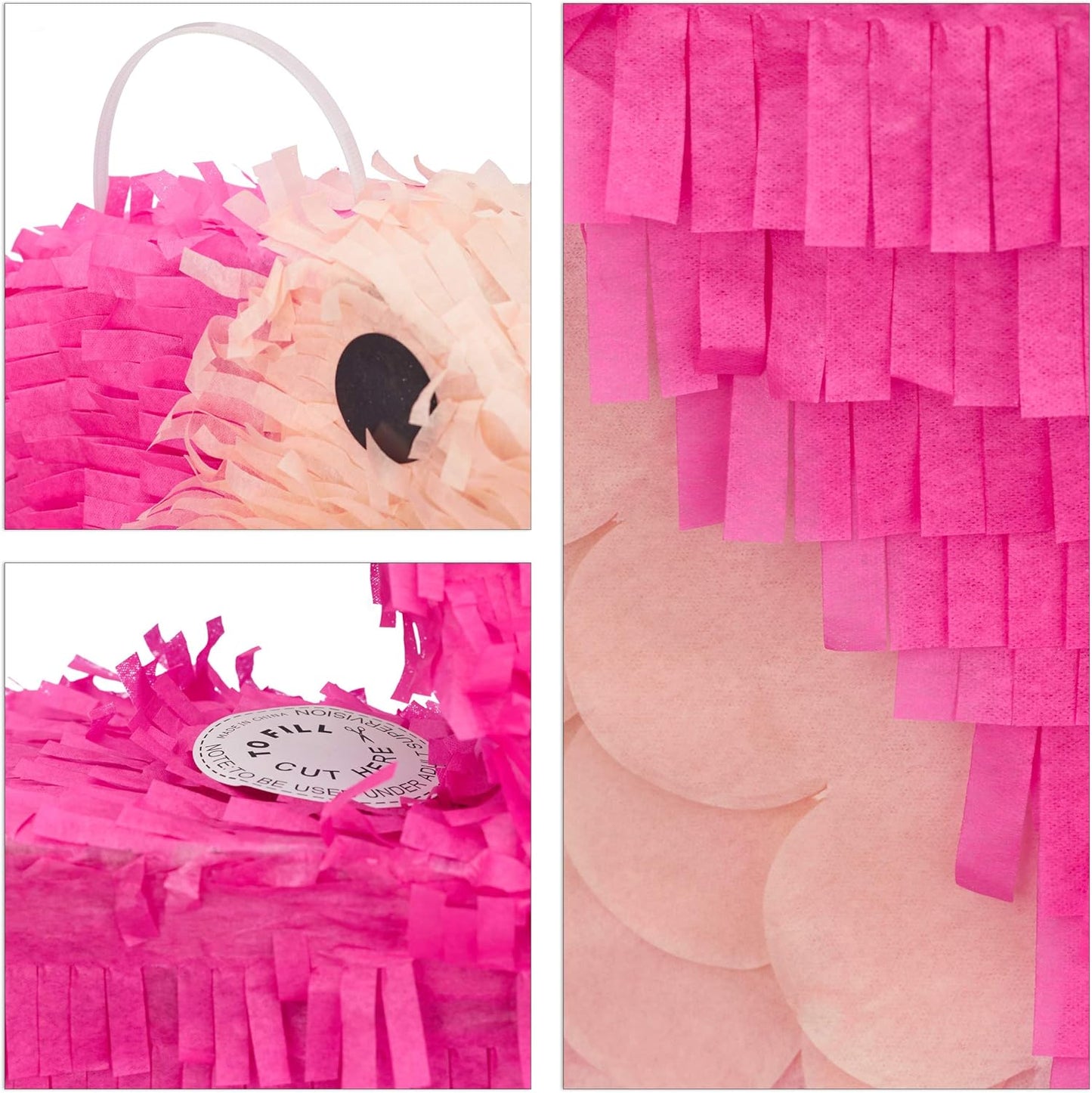3er-Pack Flamingo Piñata zum Aufhängen, 3er Pack
