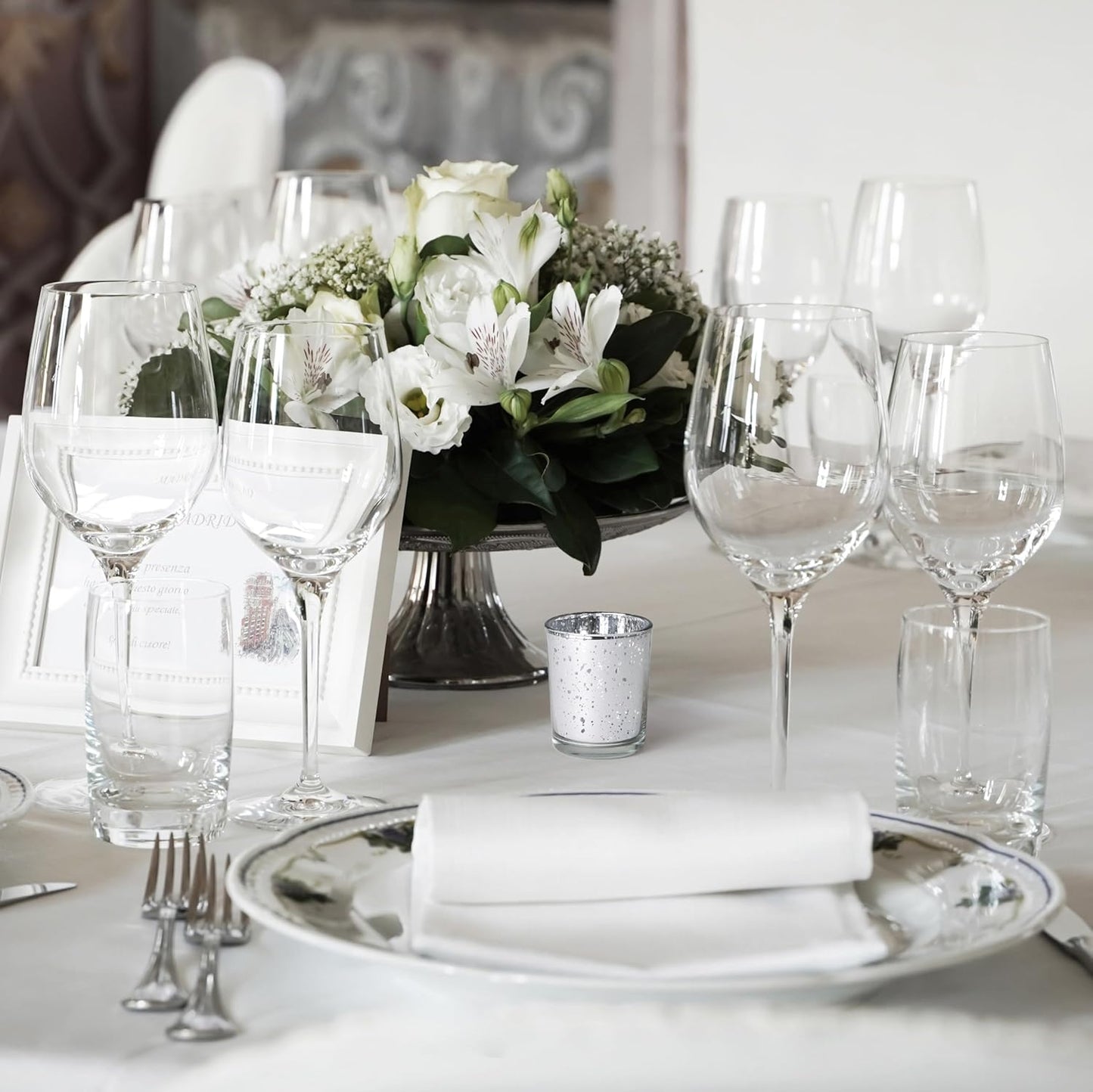 15er-Set Teelichthalter für weihnachtliches Ambiente, Silber 15