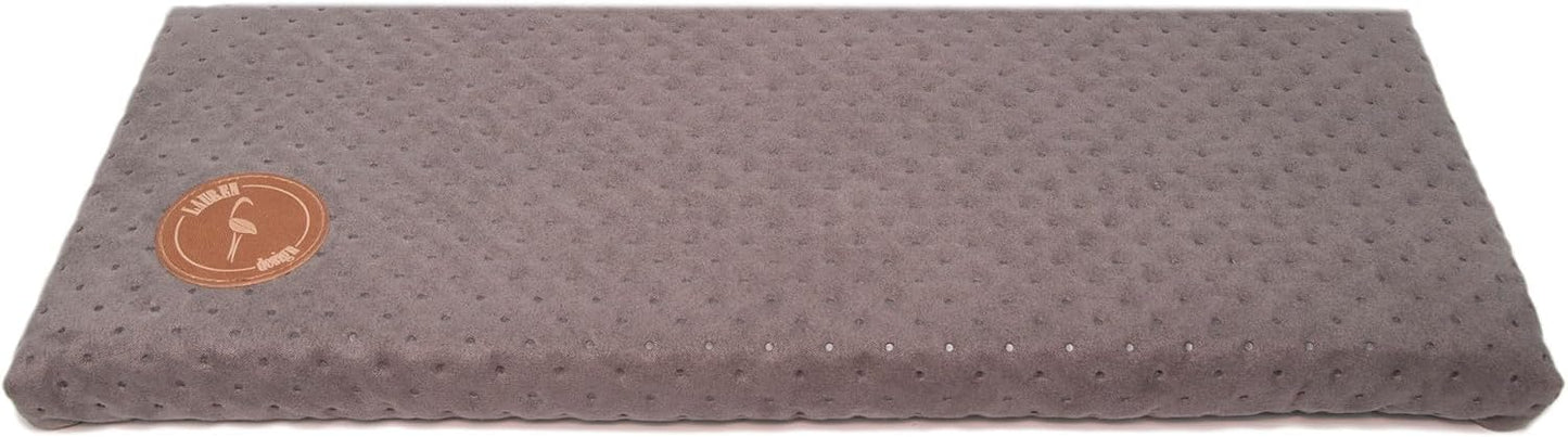 Katzen Fensterliege Cleo mit rutschfester Rückseite, Grau gesteppt 50 x 20 x 3 cm