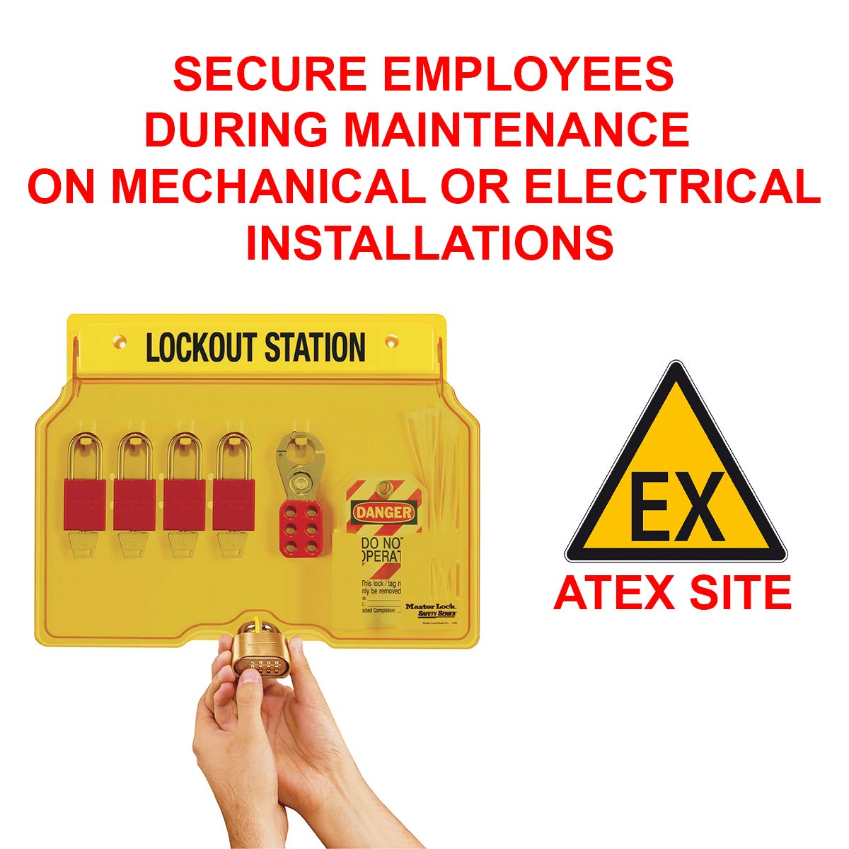 Lockout Tagout Vorhängeschloss-Station 1482B, 49.2 cm x 35.4 cm x 7.9 cm