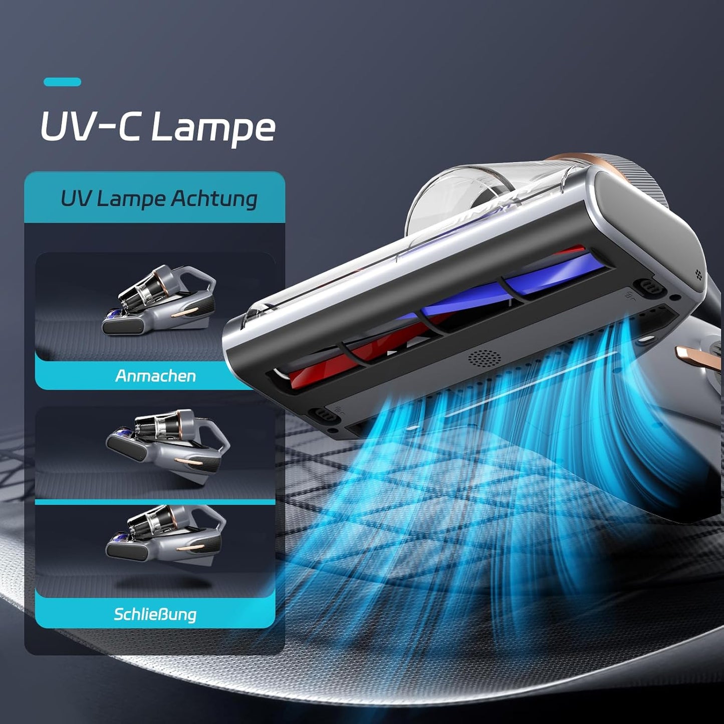Milbensauger BX7 Pro Max mit UV-C-Licht & Heissluft
