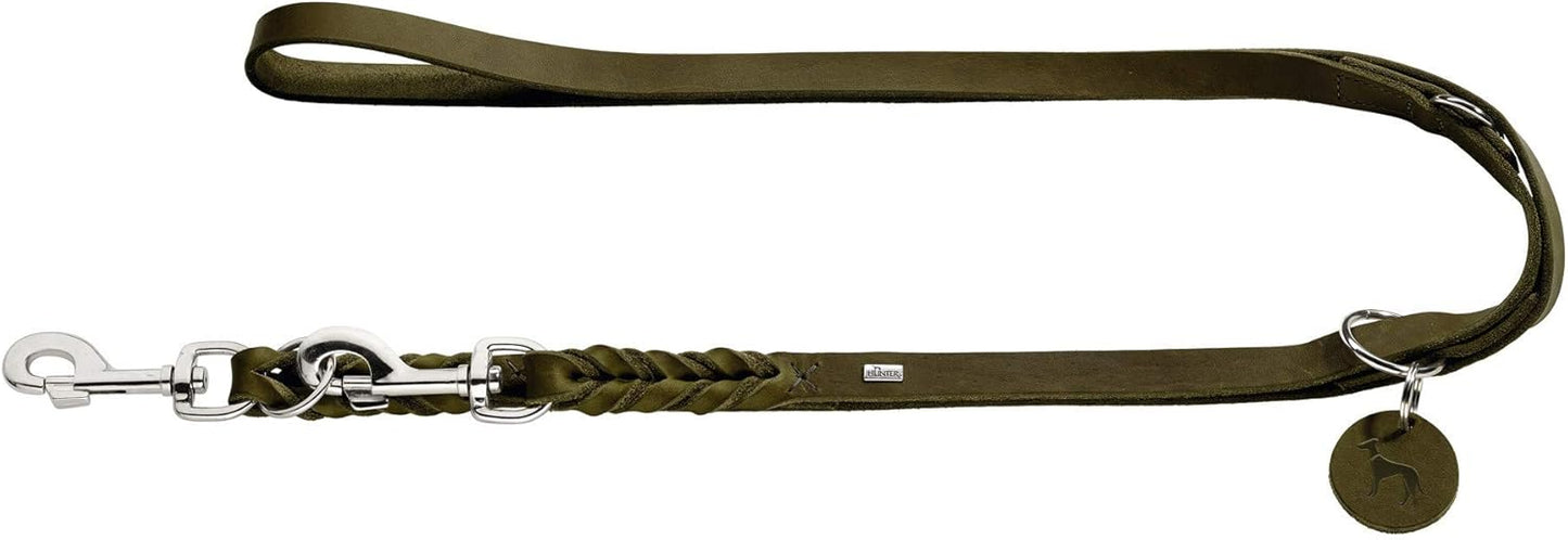 Solid Education - Verstellbare Hundeführleine, 250 cm, 1.3 x 250 cm oliv